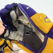 Used Yellow and Purple CCM 4 Roll Pro Gloves | 14" | E454 - Top Flight Hockey
