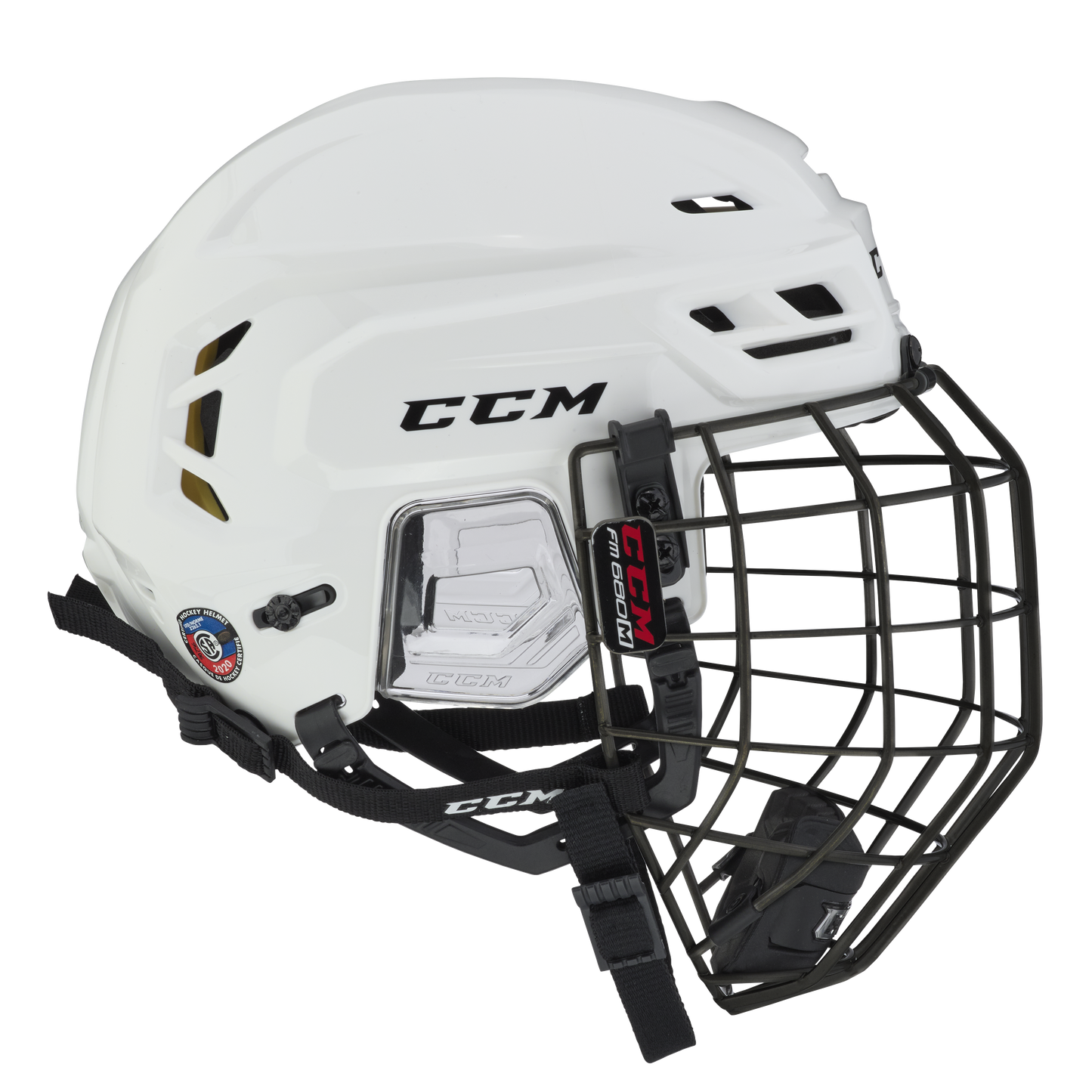 New White Senior Small CCM Tacks 310 Helmet Cage Combo - Top Flight Hockey