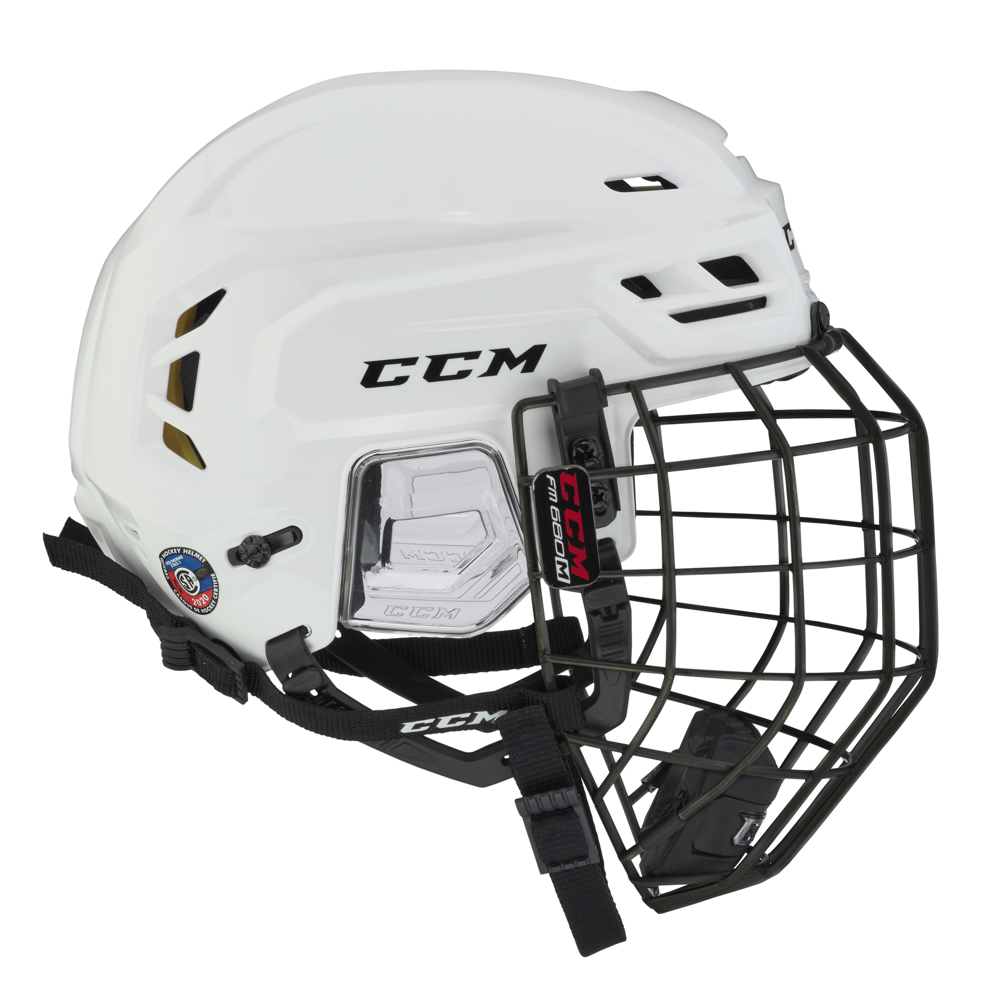 New White Senior Small CCM Tacks 310 Helmet Cage Combo - Top Flight Hockey