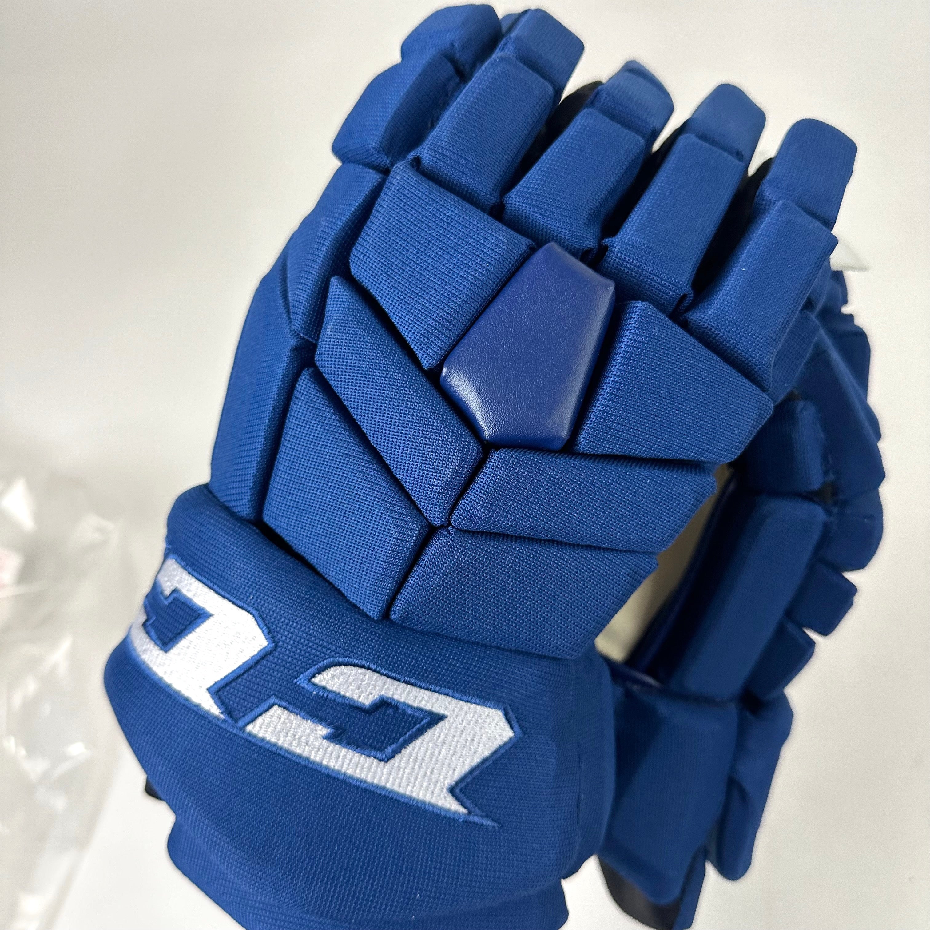 Brand New CCM Royal Blue Utica Comets HGTK Gloves | 15"