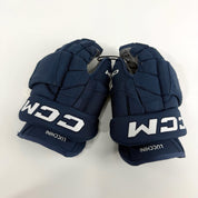 Used Navy CCM HG12 Gloves | 14" | D363