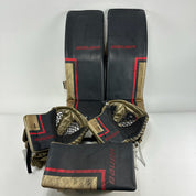 Used Vegas Knights Black and Gold Bauer Vapor Hyperlite Goalie Full Set | Brossoit | 35+2"