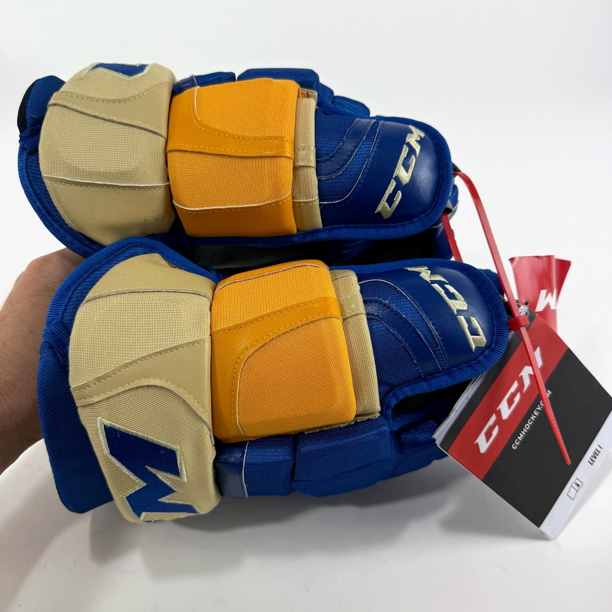 New Navy STL Blues Heritage CCM HGCL Pro Gloves | 14" | Dunn | D116 - Top Flight Hockey