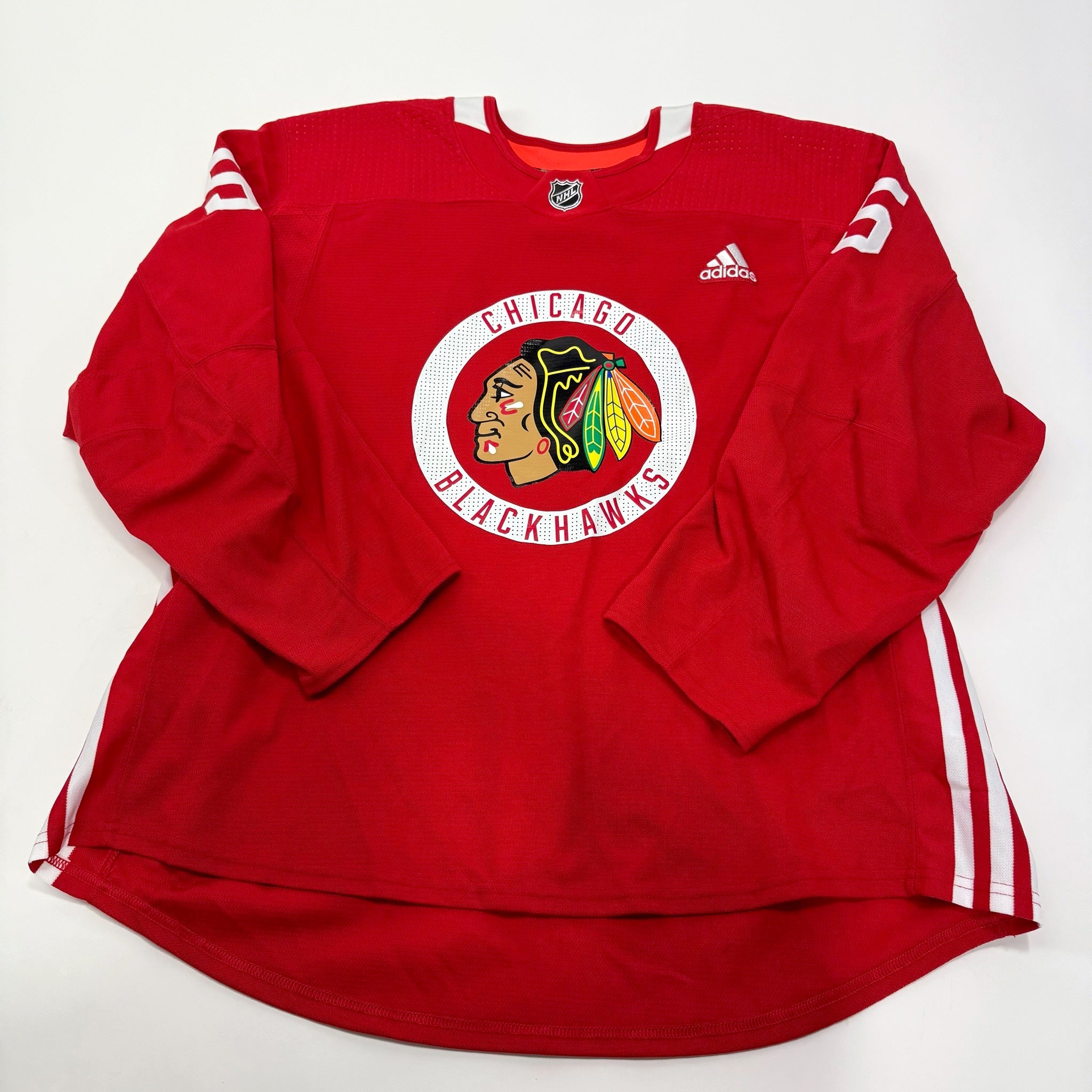 Used Red Chicago Blackhawks Adidas MIC Practice Jersey | Size 58 | Tuulola #5 - Top Flight Hockey