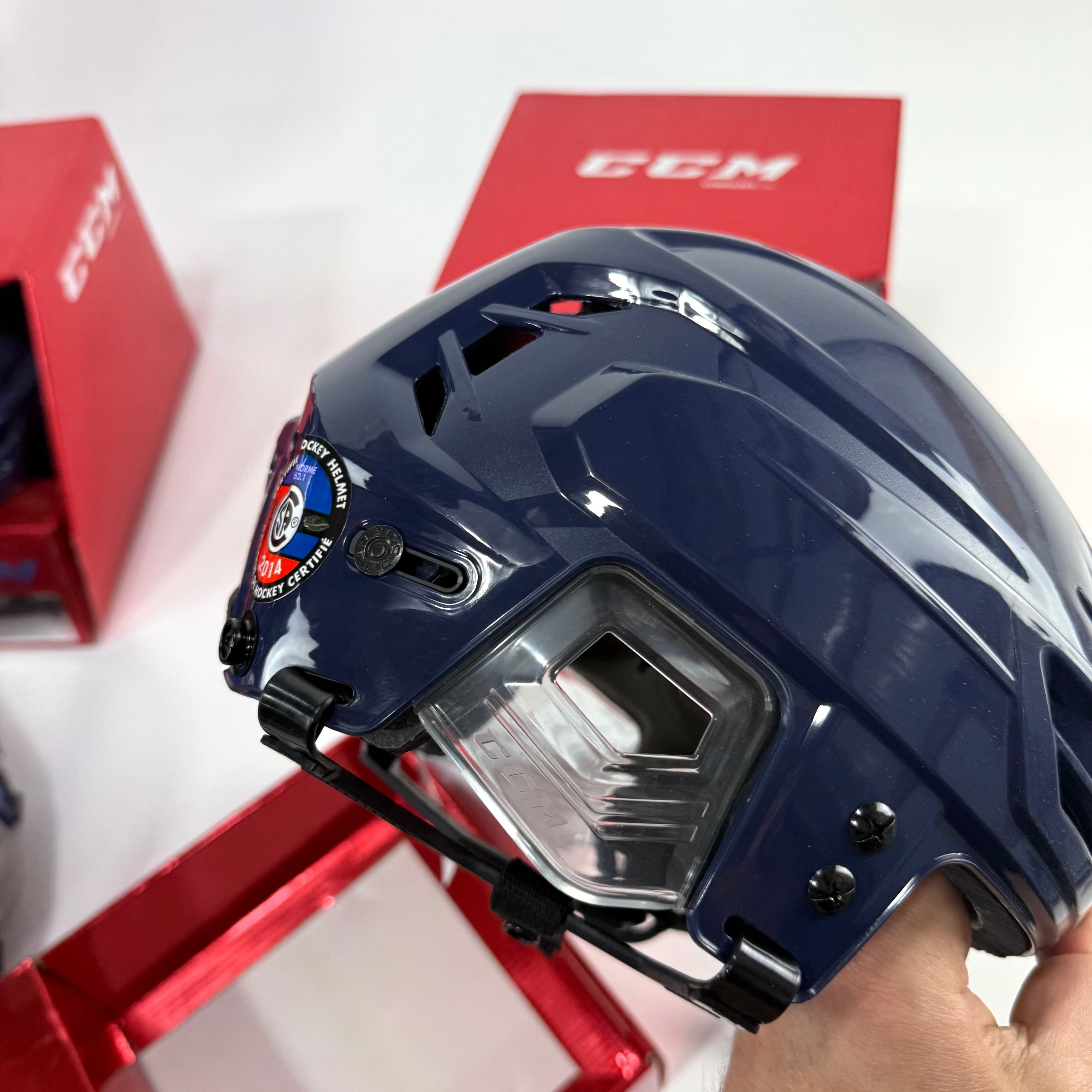 New Navy CCM Resistance Helmet | Small - Top Flight Hockey