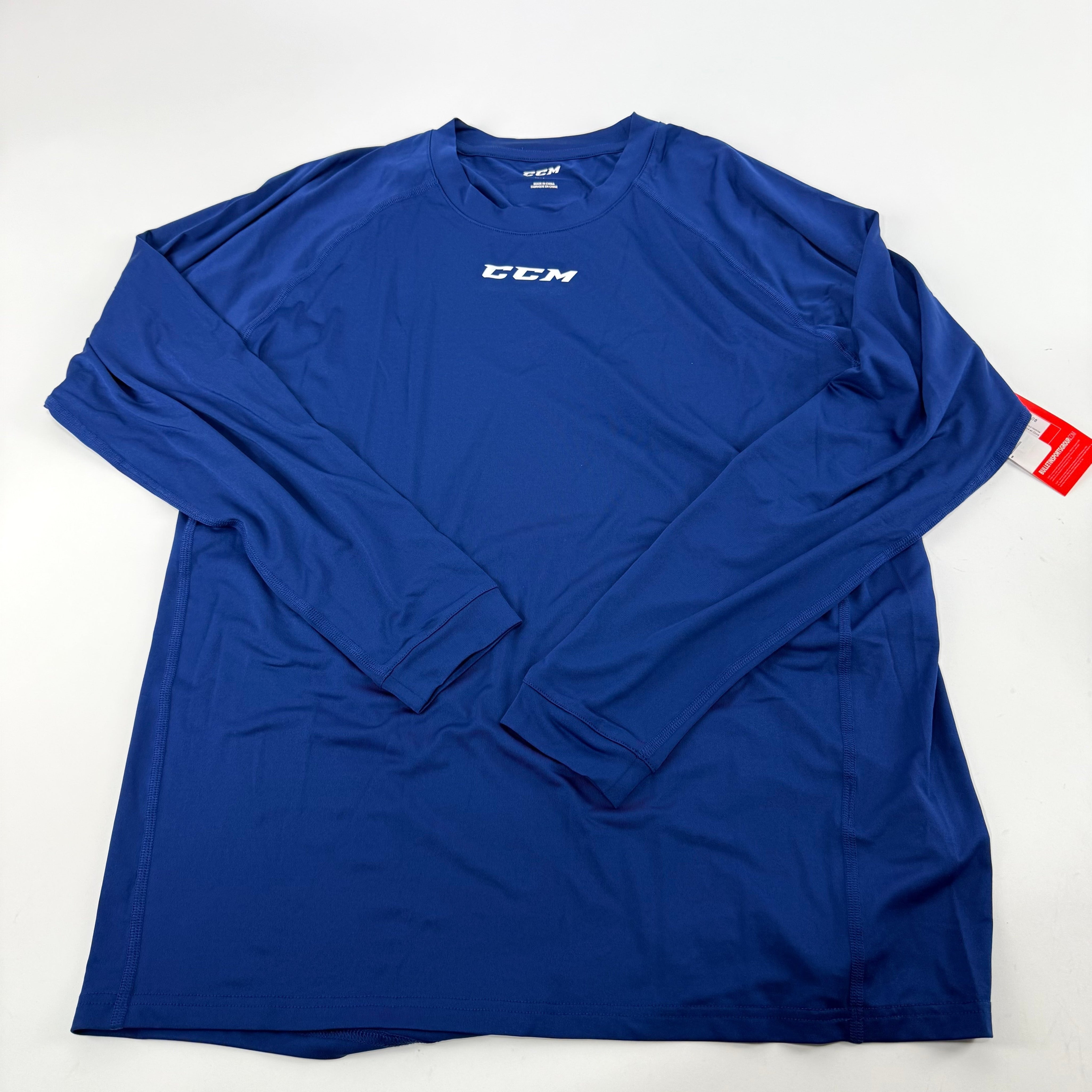 New Navy CCM Mens Loose Fit Long Sleeve Shirt | Senior M | #191520510558 - Top Flight Hockey