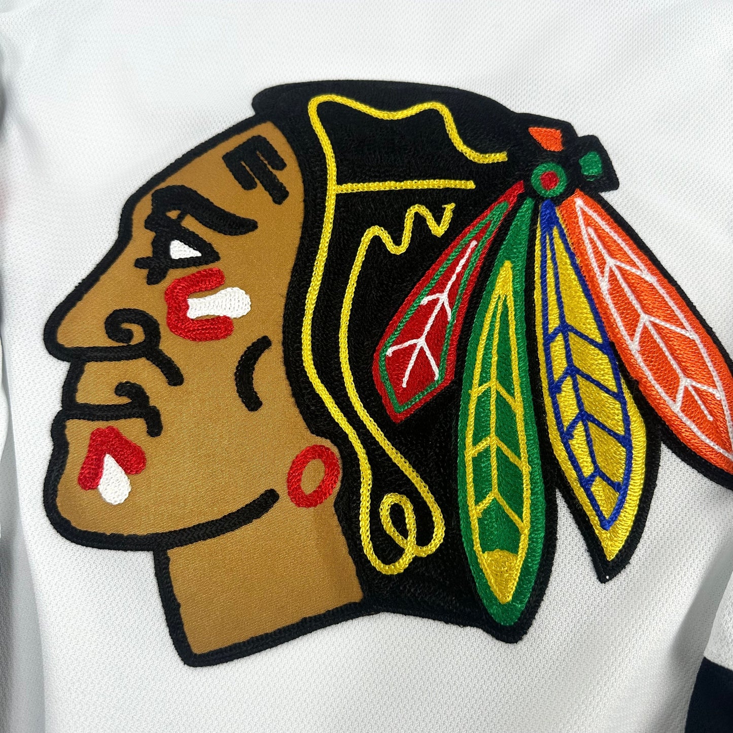 Brand New White MIC Adidas Chicago Blackhawks Blank Game Jersey - Size 58G