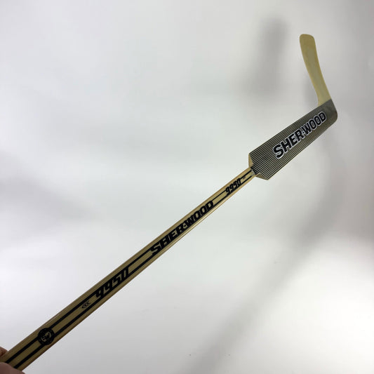 New Wood Regular Sherwood 9950 Goalie Stick | 25" | PP41 Curve - Top Flight Hockey
