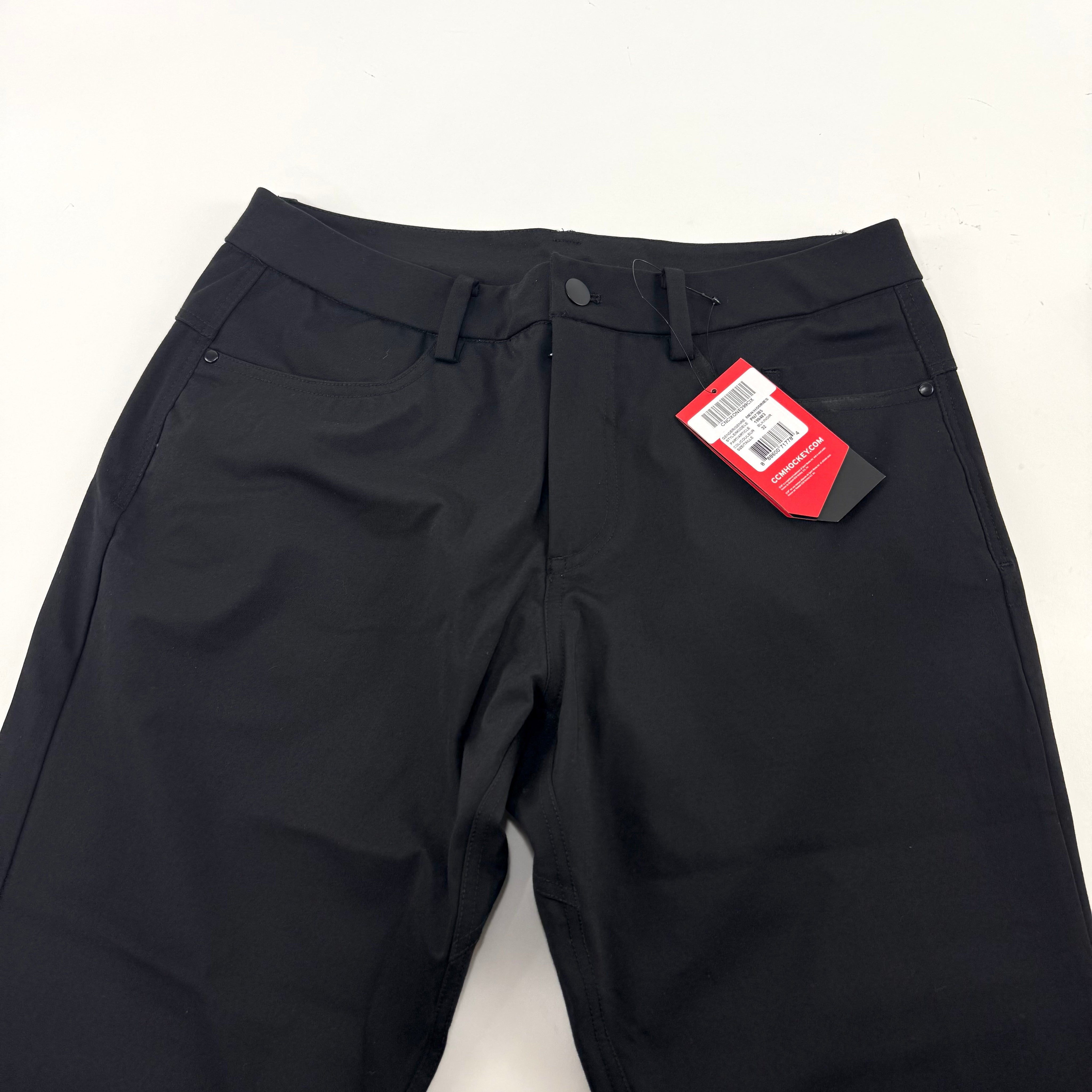 New Black CCM Mens Travel Pant | 32" | #888600717784 - Top Flight Hockey