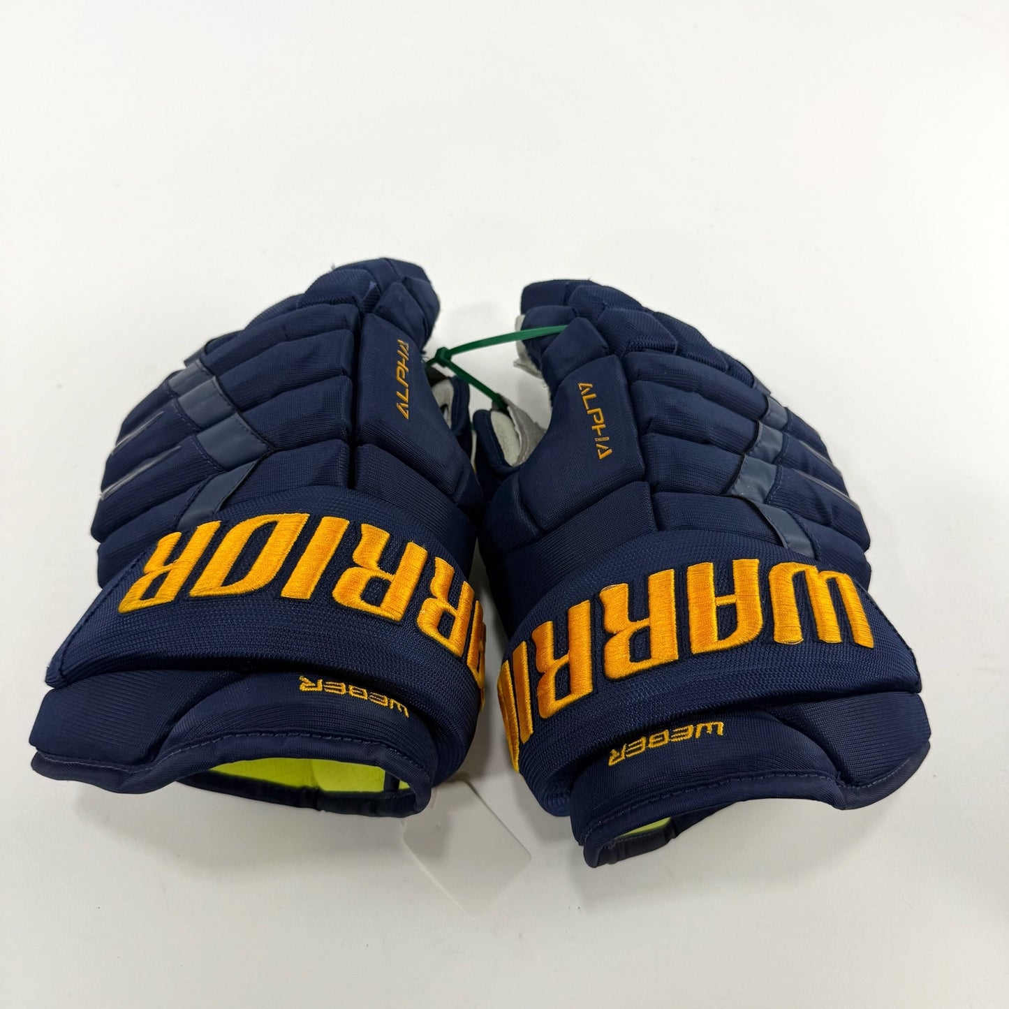 Used Navy STL Blues Alpha DX Pro Gloves | 14" | Weber | D168 - Top Flight Hockey