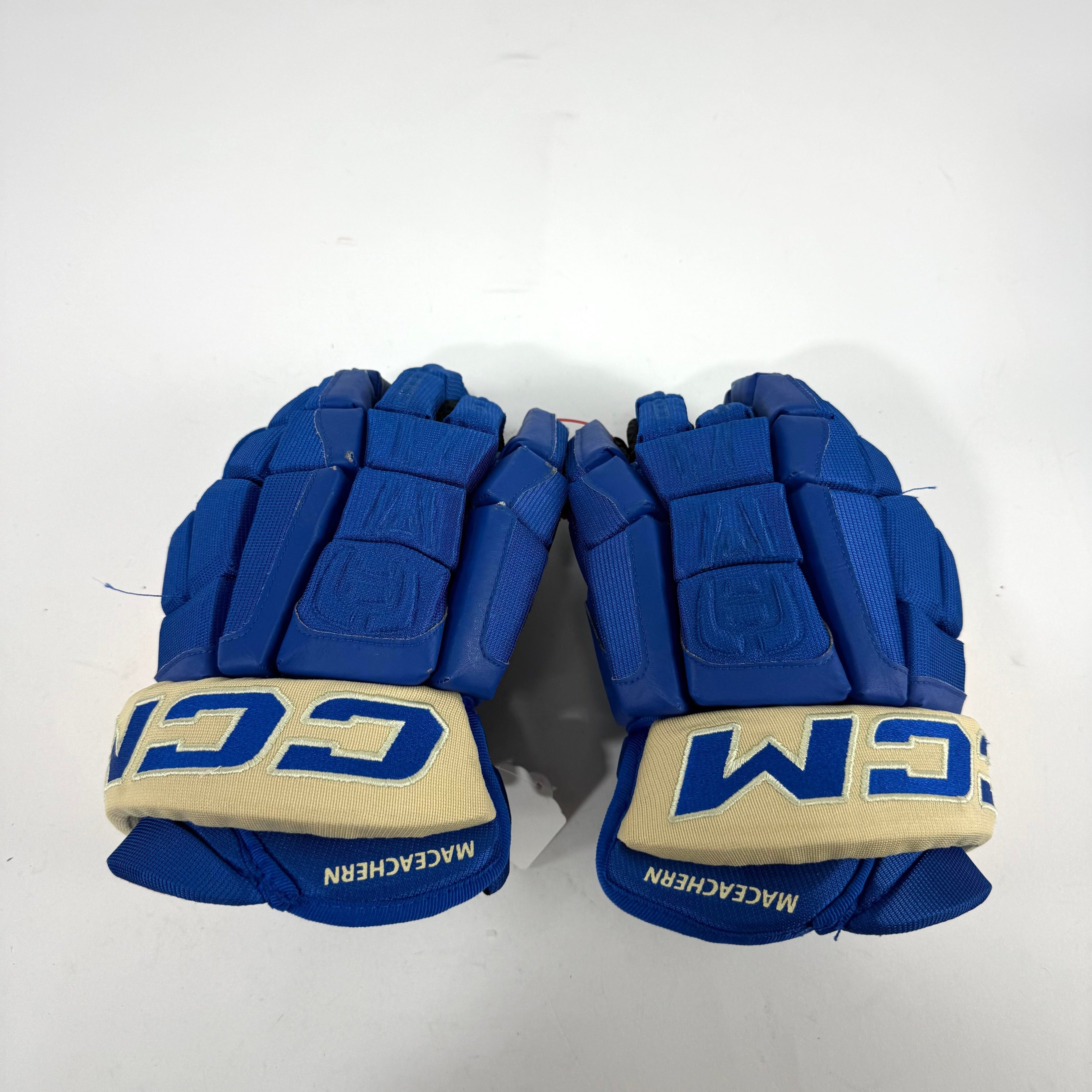 Used Stl Blues Heritage CCM HGCL Gloves | 13" | Maceachern | D167 - Top Flight Hockey