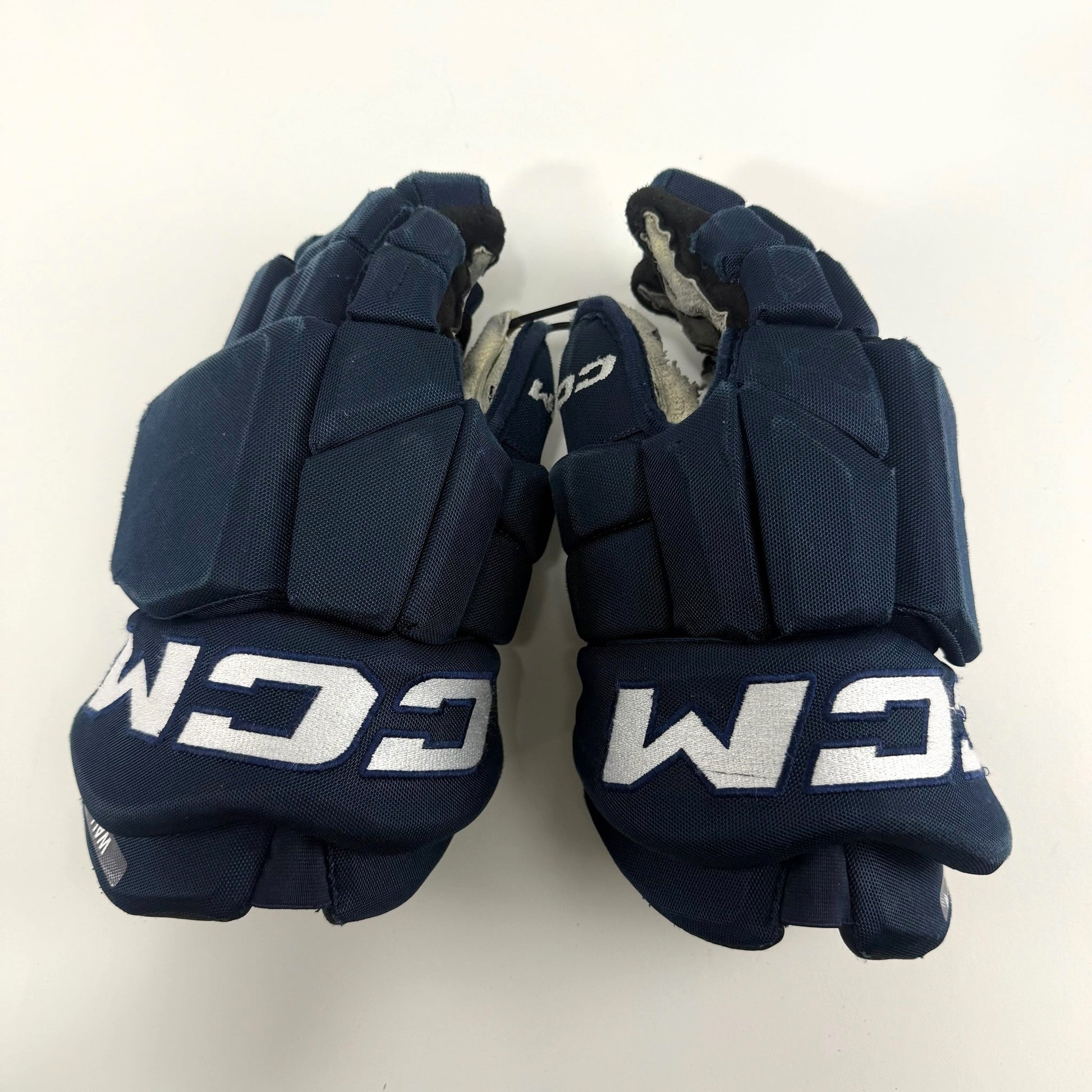 Used Navy CCM Tacks Pro Gloves | 14" | D365 - Top Flight Hockey