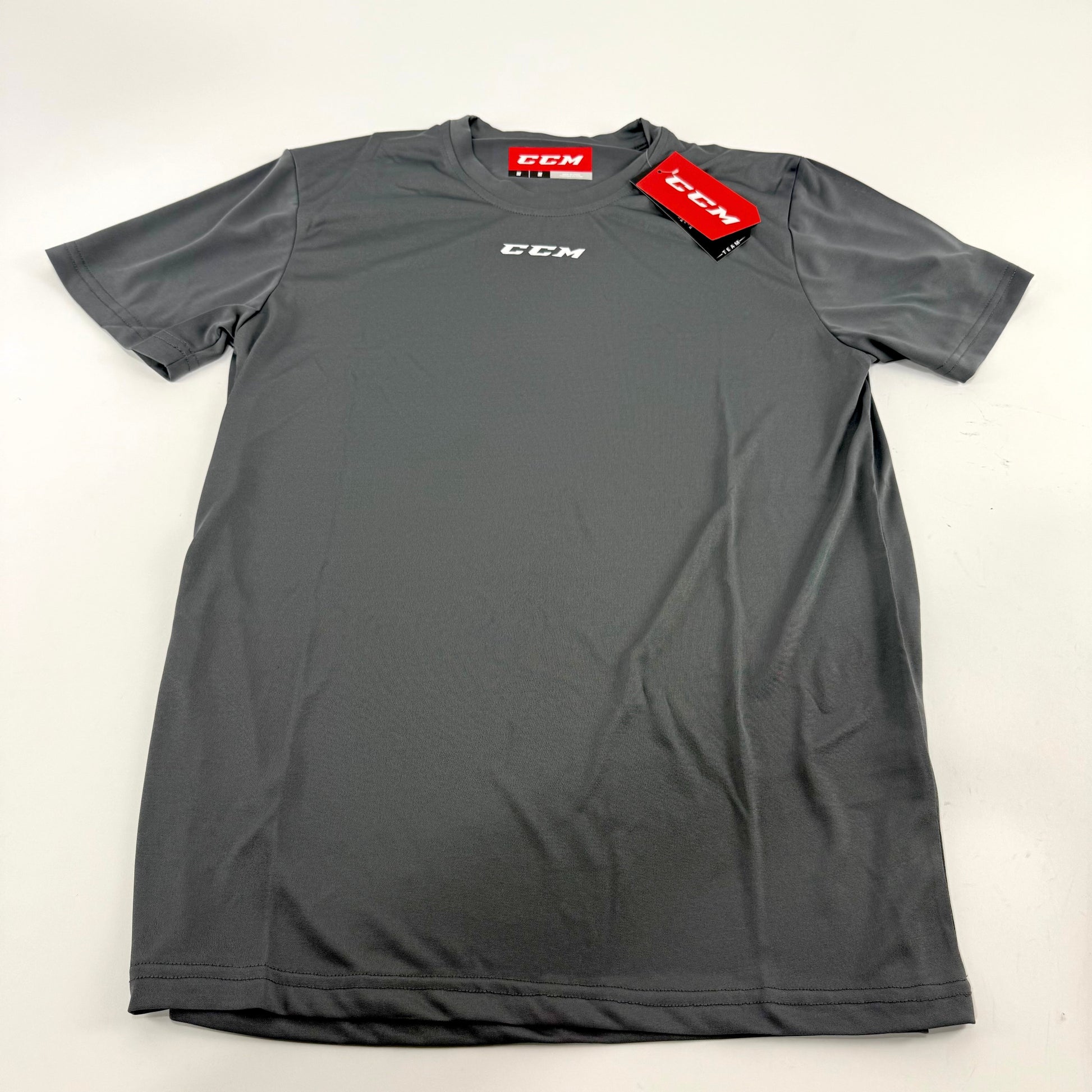 New Dark Grey CCM Mens Dri Fit T Shirt | Senior M | #888600419480 - Top Flight Hockey