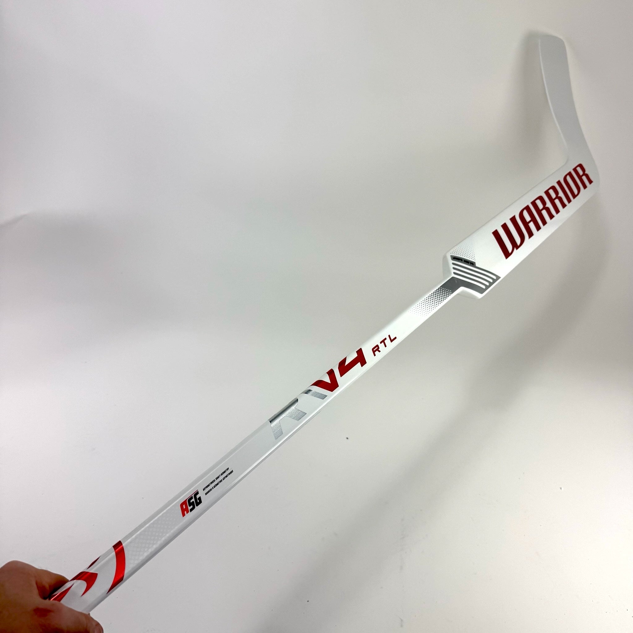 New Regular White and Red Warrior Ritual V4 | 23" Paddle W31 Curve | Lyon | J796 - Top Flight Hockey