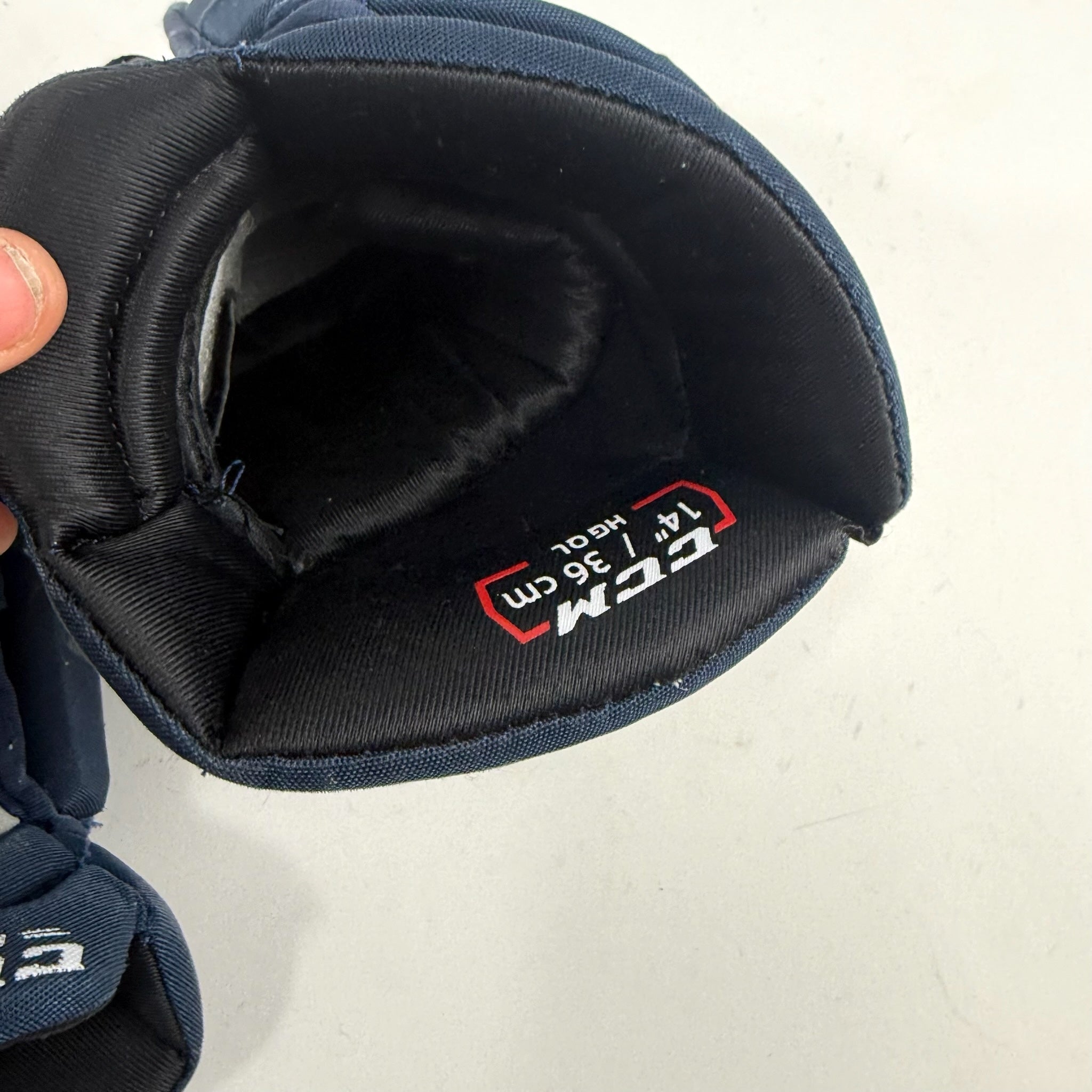 Used Navy CCM HGQL Gloves | 14"