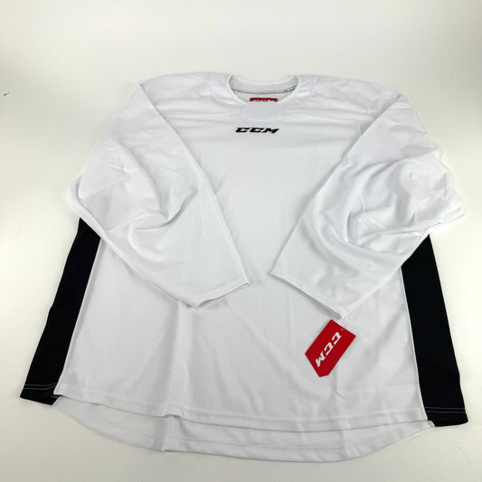 New White CCM Practice Jersey | Sr XXL