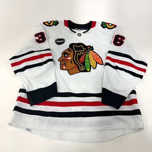 Ryder Rolston #36 Away Chicago Blackhawks Team Issued Jersey 2023-2024 | Size 56 | 25641