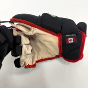 Used Chicago Blackhawks Easton Pro Gloves | 14" | L314 - Top Flight Hockey