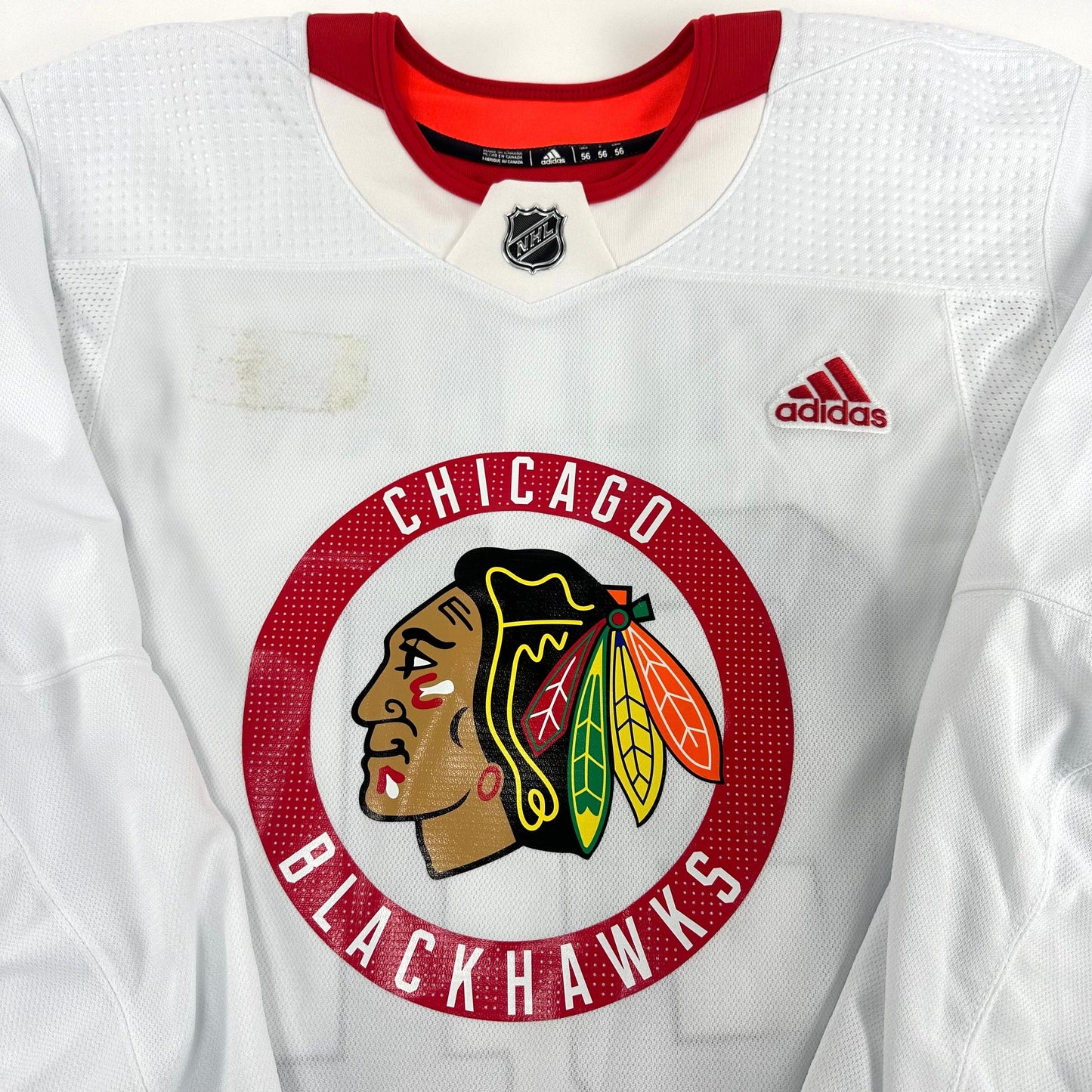 STILLMAN #61 - White Chicago Blackhawks Camp / Practice Jersey - Adidas MIC Size 56