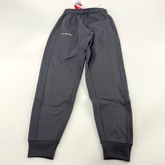New Dark Grey CCM Mens Team Training Cuffed Pant | Senior S | #888600283784