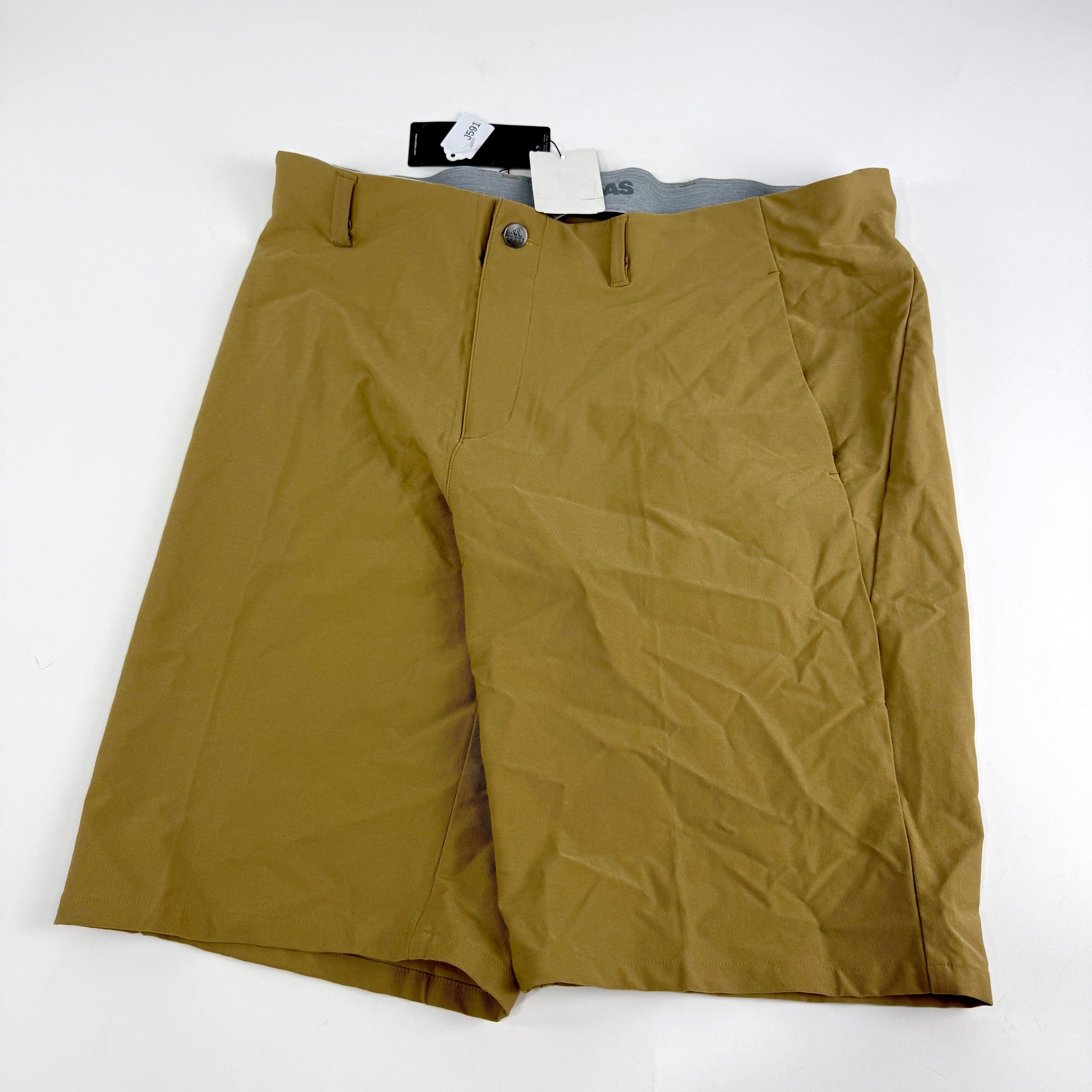 New Khaki Adidas Golf Shorts | 34" Waist Size | J591 - Top Flight Hockey