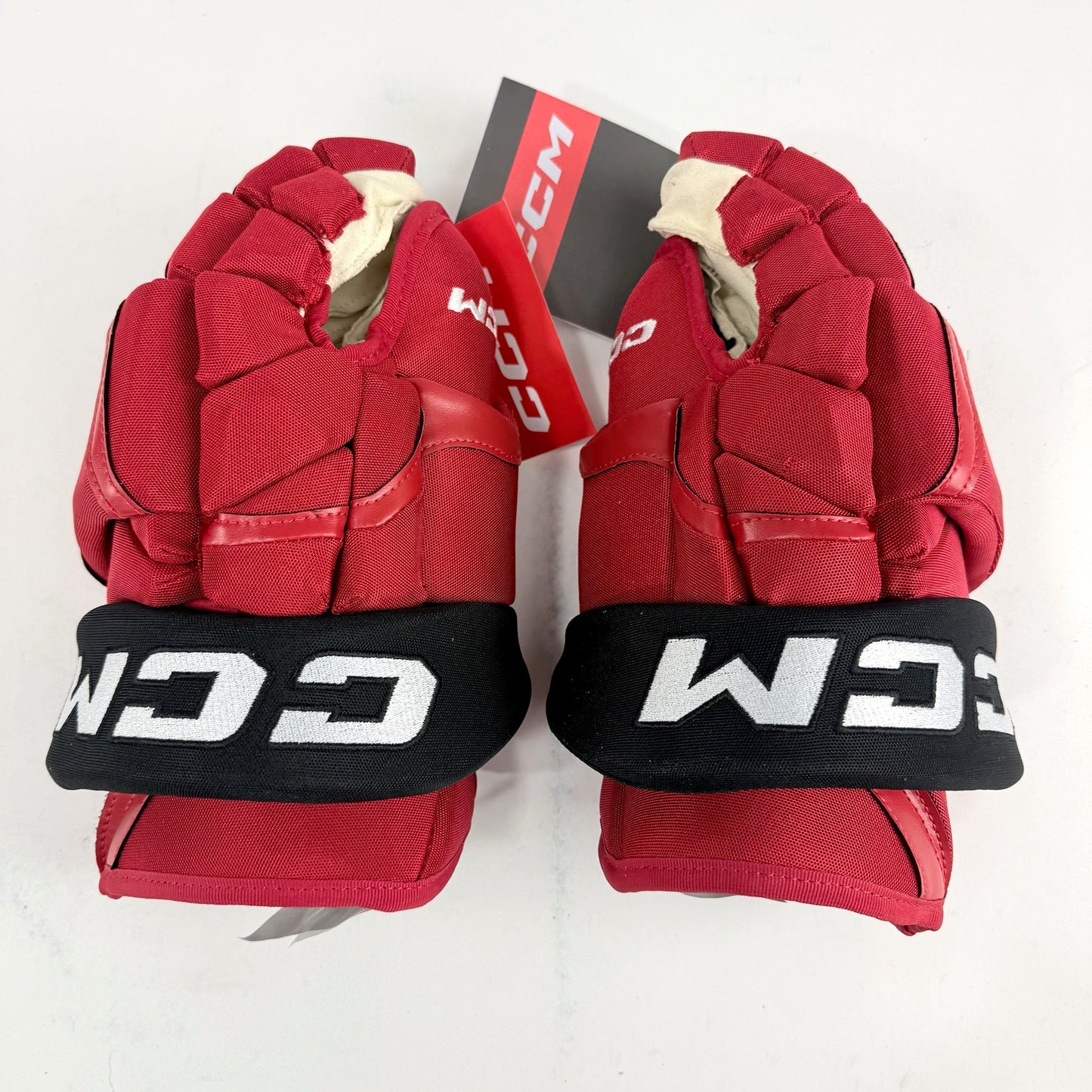New Red and Black CCM HG12 Gloves | New Jersey Devils | 14" - #191035274310 - Top Flight Hockey