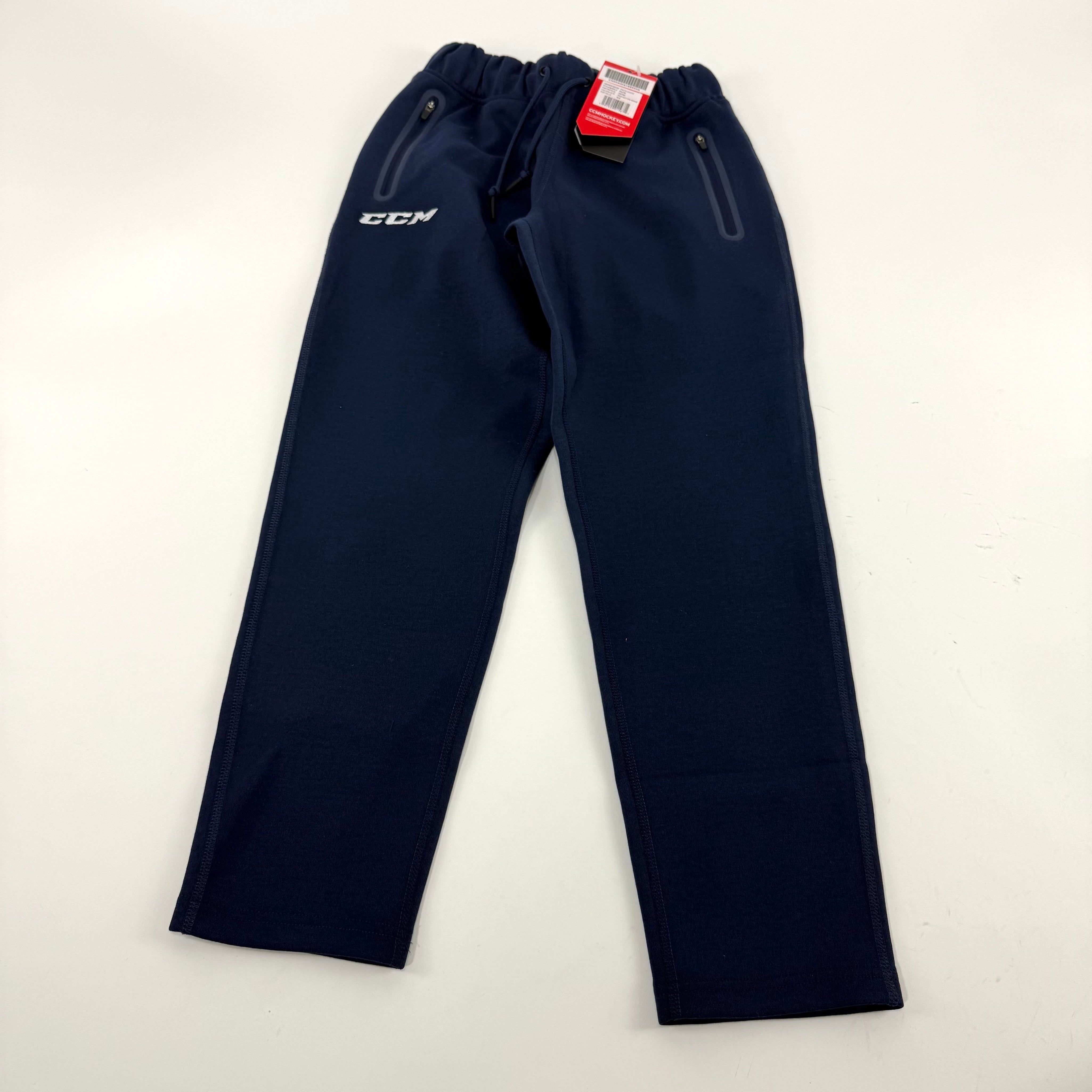 New Navy CCM Youth Premium Tapered Fleece Pant | Youth M | #191520015671 - Top Flight Hockey