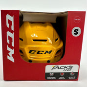 Brand New Small Sunflower Yellow CCM Tacks 110 Helmet