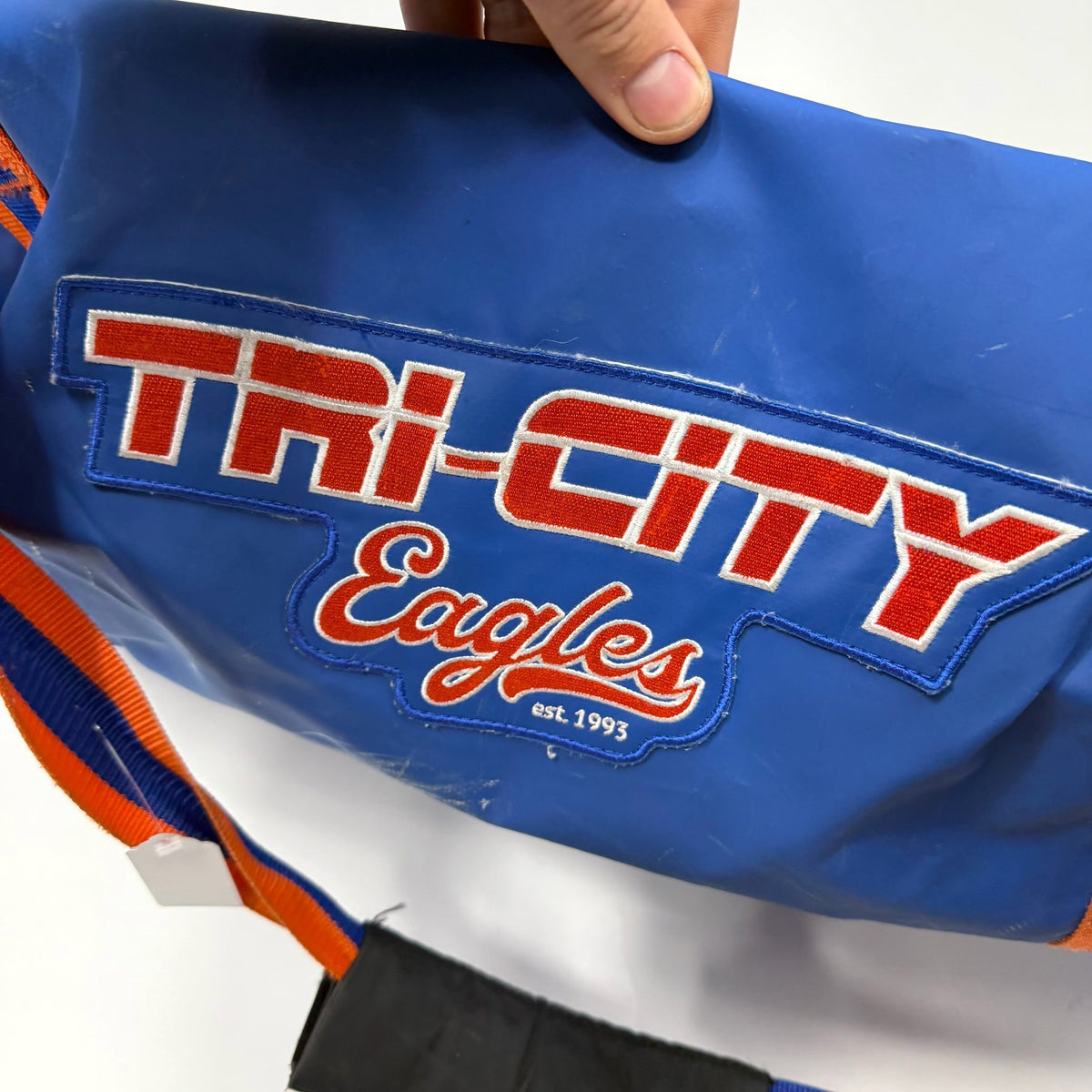 Used Royal and Orange JOG Tri City Eagles Player Bag | AB164 - Top Flight Hockey