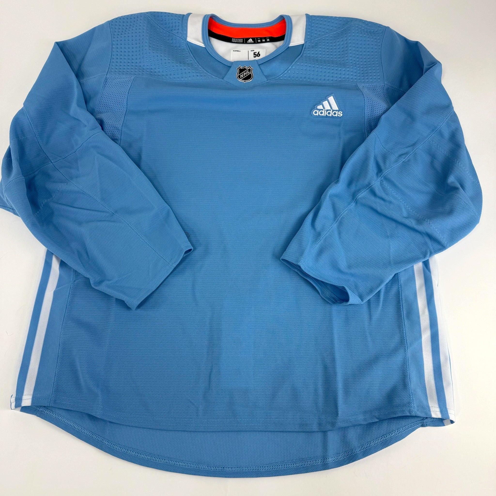 Brand New MIC Baby Blue Adidas Practice Jersey - Size 56 - Top Flight Hockey