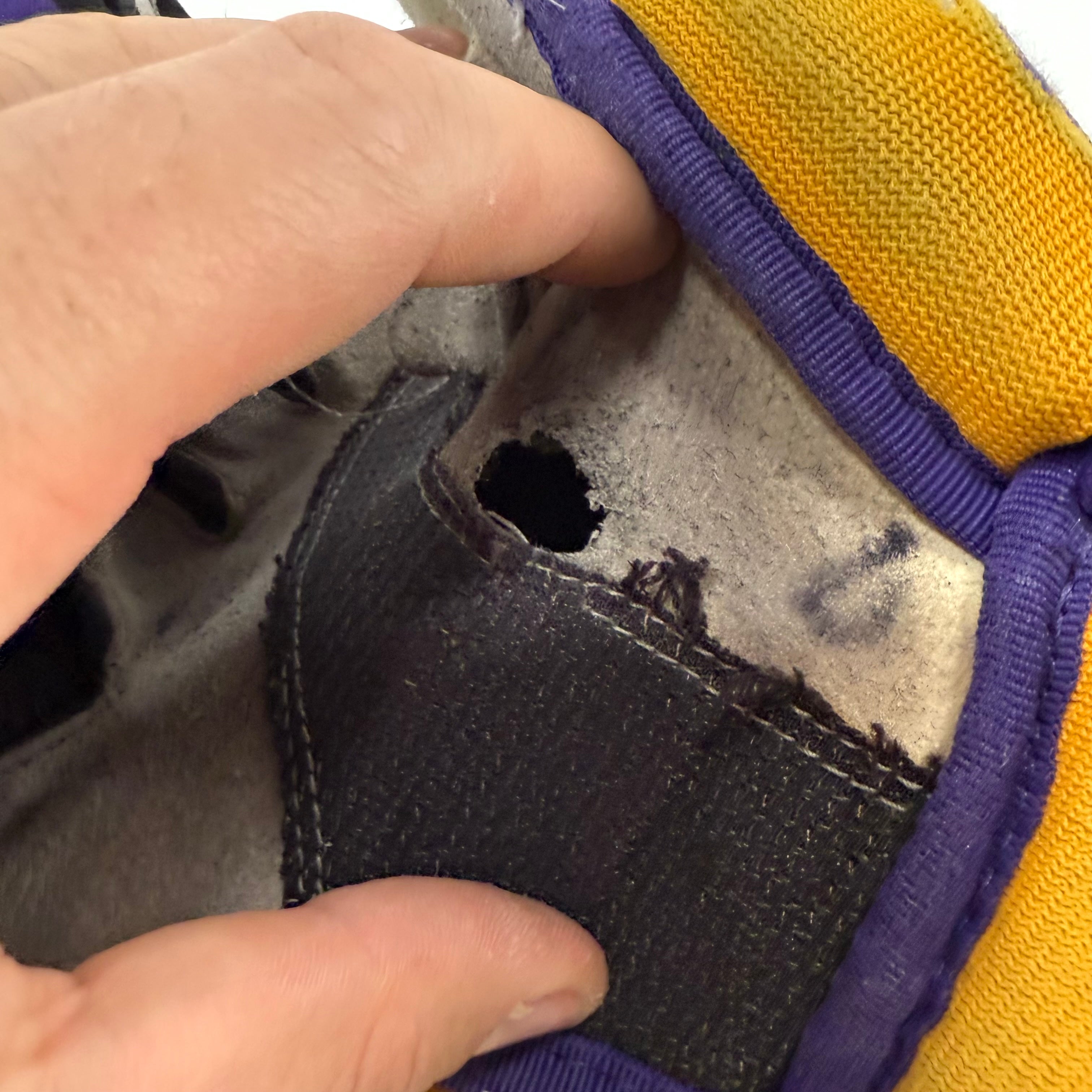 Used Yellow and Purple CCM 4 Roll Pro Gloves | 14" | E455 - Top Flight Hockey