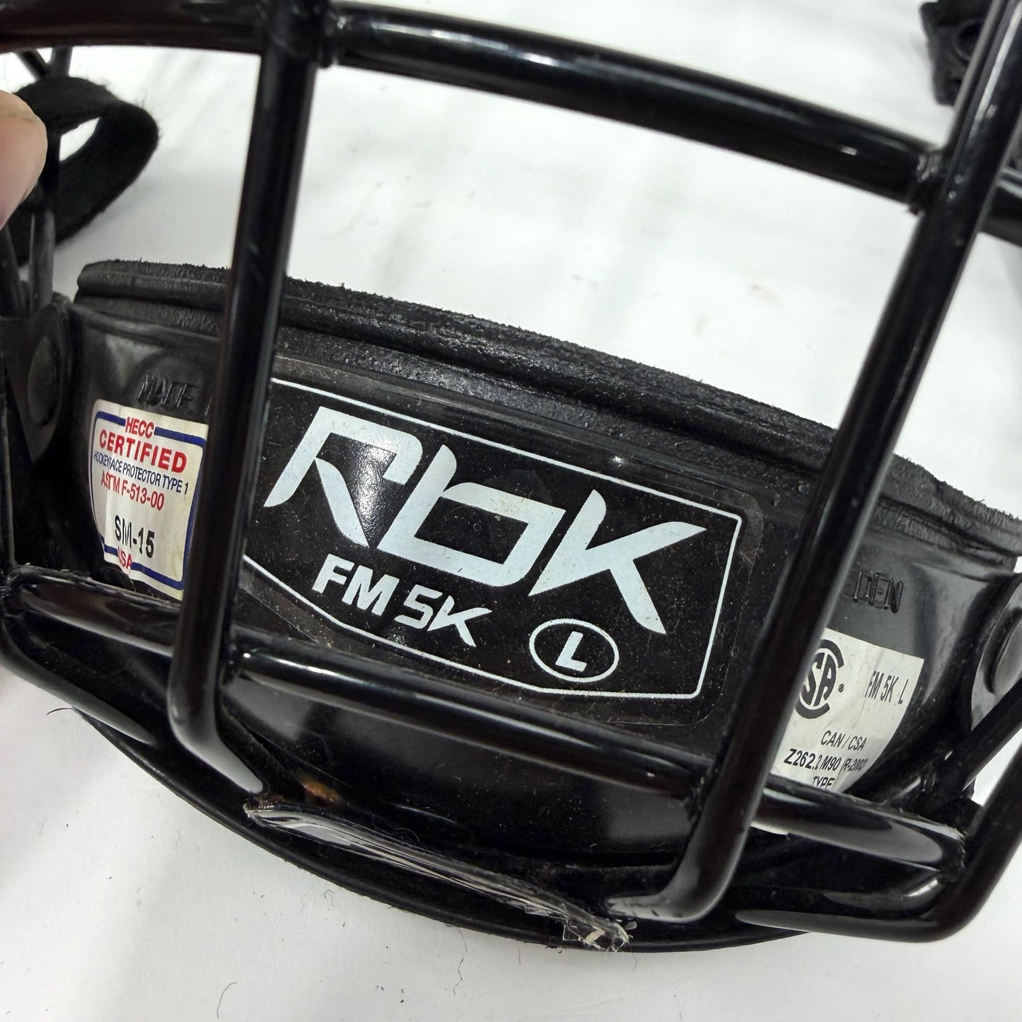 Used Black Reebok FM5K Cage | Senior Large | J133