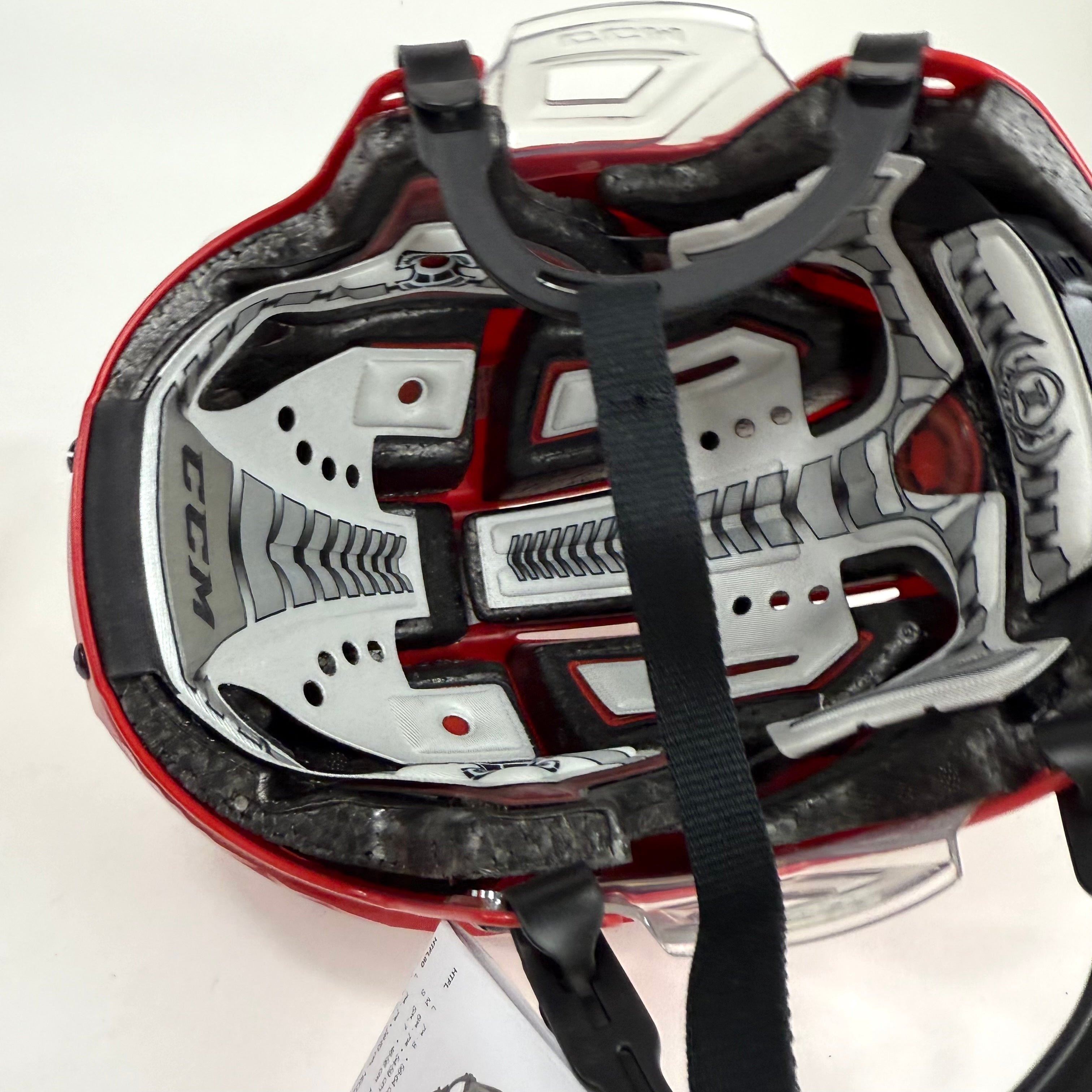 New Red CCM Fitlite Helmet | Medium - Top Flight Hockey