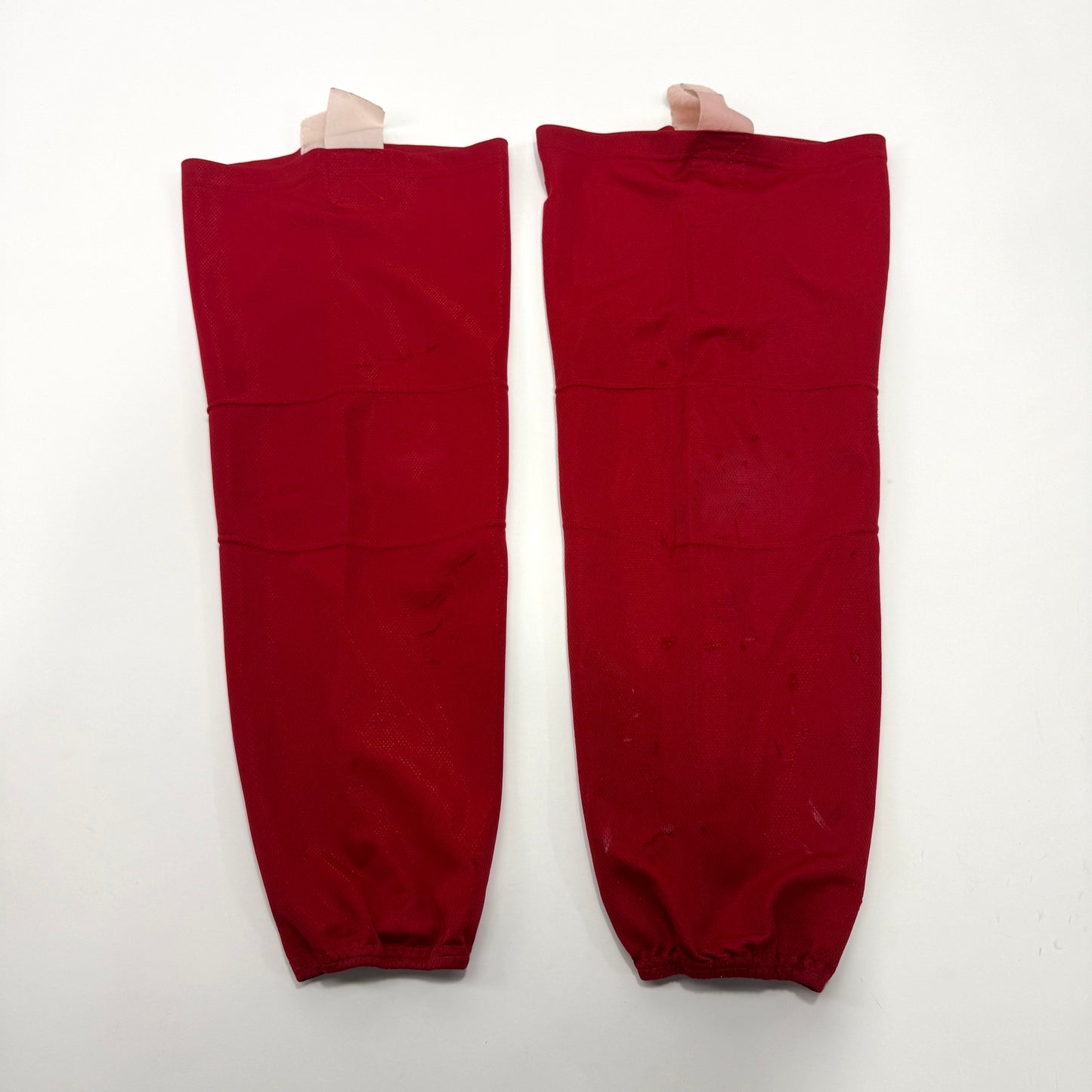 Used Red Practice Socks with Velcro - Senior Large - Top Flight Hockey