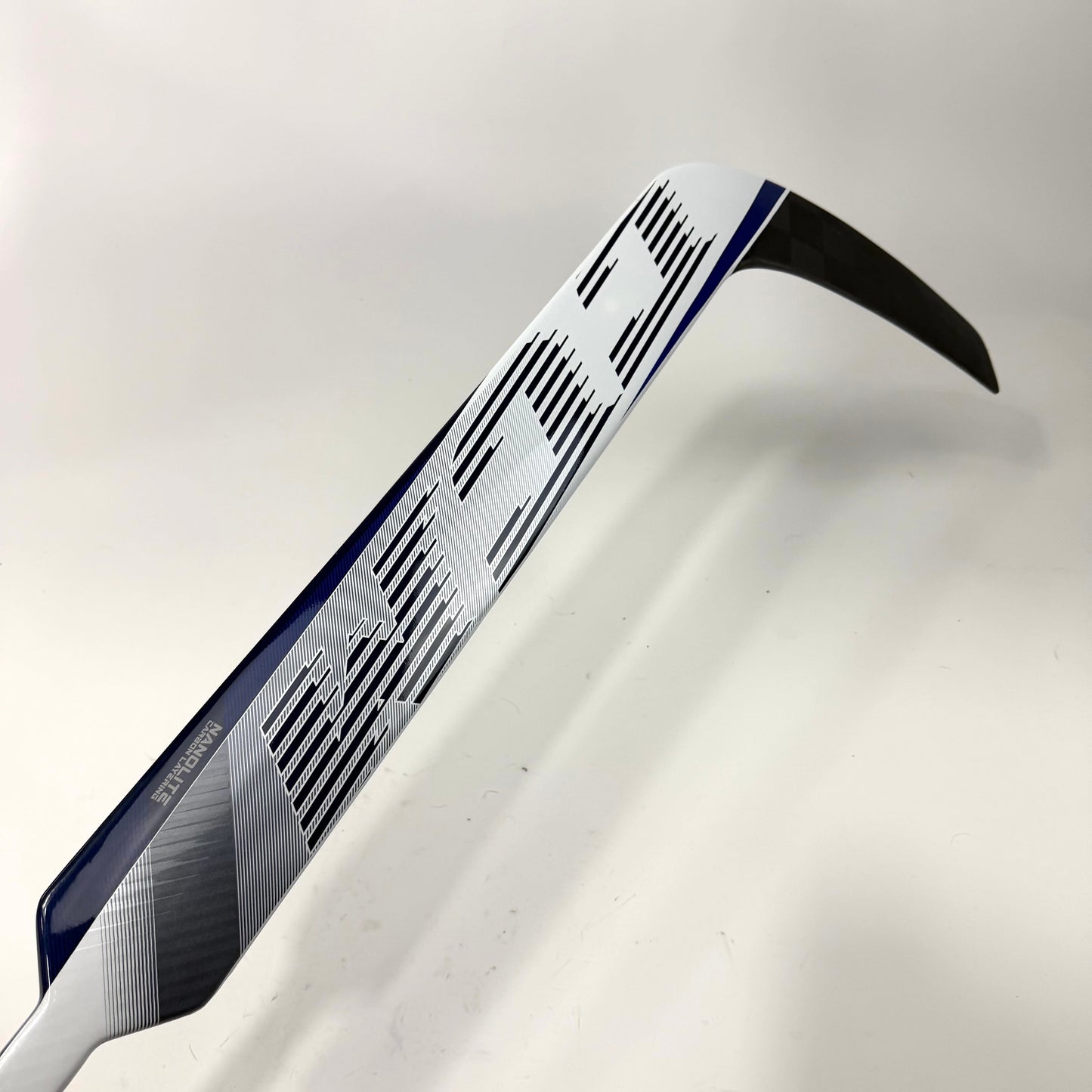 New Regular Blue and White CCM Eflex 5 Pro Lite Goalie Stick | 26" Paddle Heel Curve | Johnson