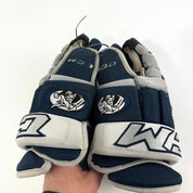 Used Navy CCM HG4PC Gloves Colorado Rampage | 14" | K346