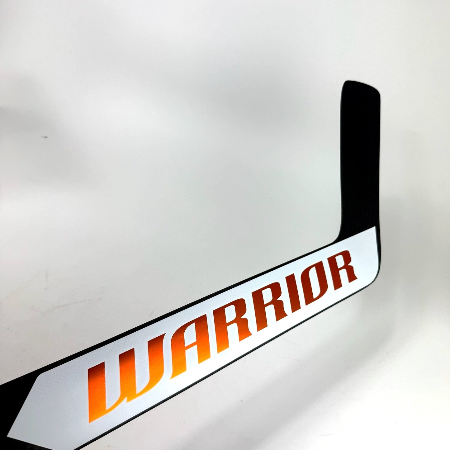 New Regular Orange/White Warrior Ritual V4 Goalie Stick | 27" Paddle Heel Curve | R304