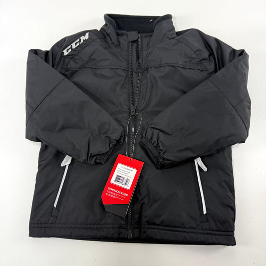 New Black CCM Youth Team Mid Weight Jacket | Youth XXS | #888600267517 - Top Flight Hockey