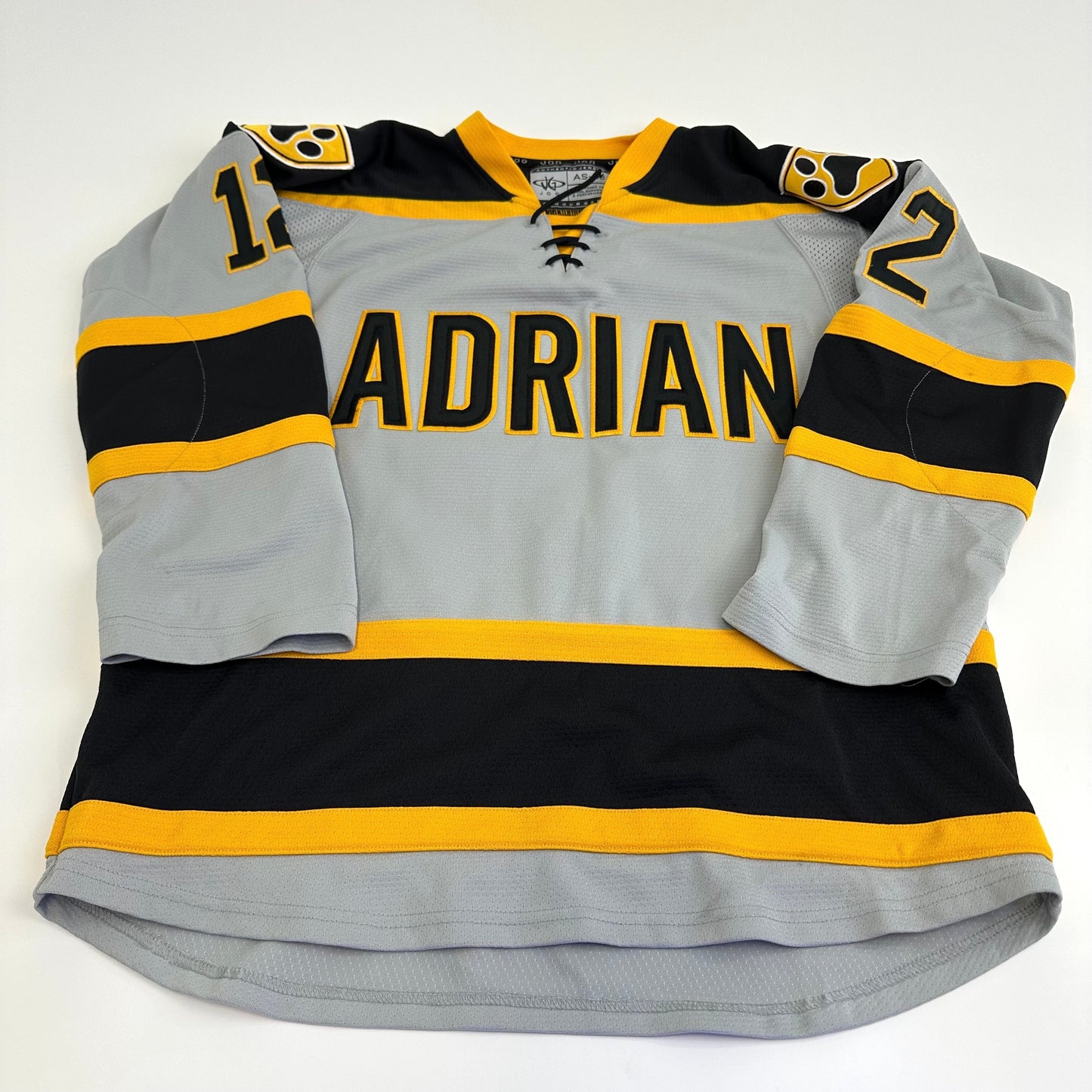 Used Adrian College Grey Womens JOG Game Jersey | Size Small-48 | #12