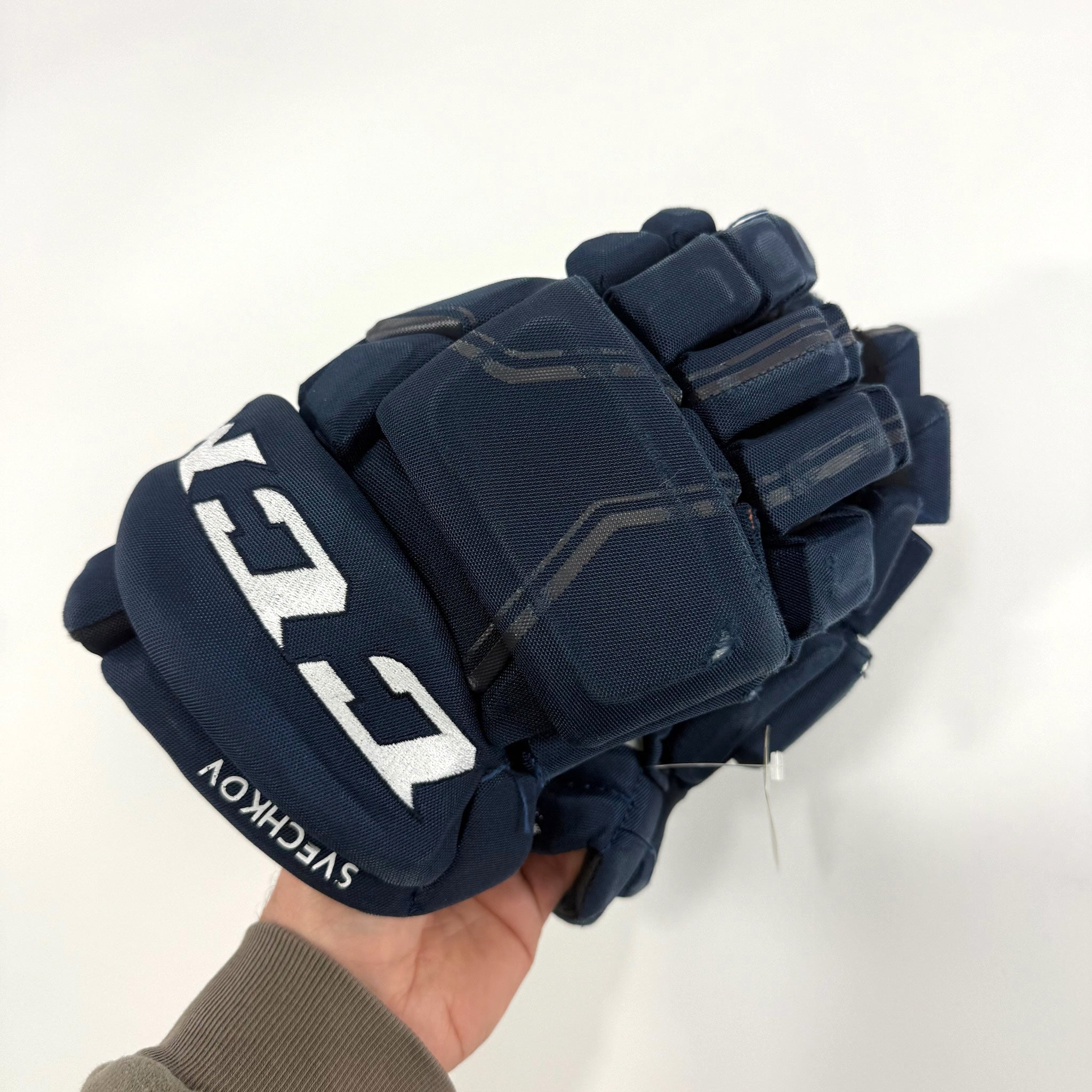 Used Navy CCM HGQL Gloves | 13" | D367