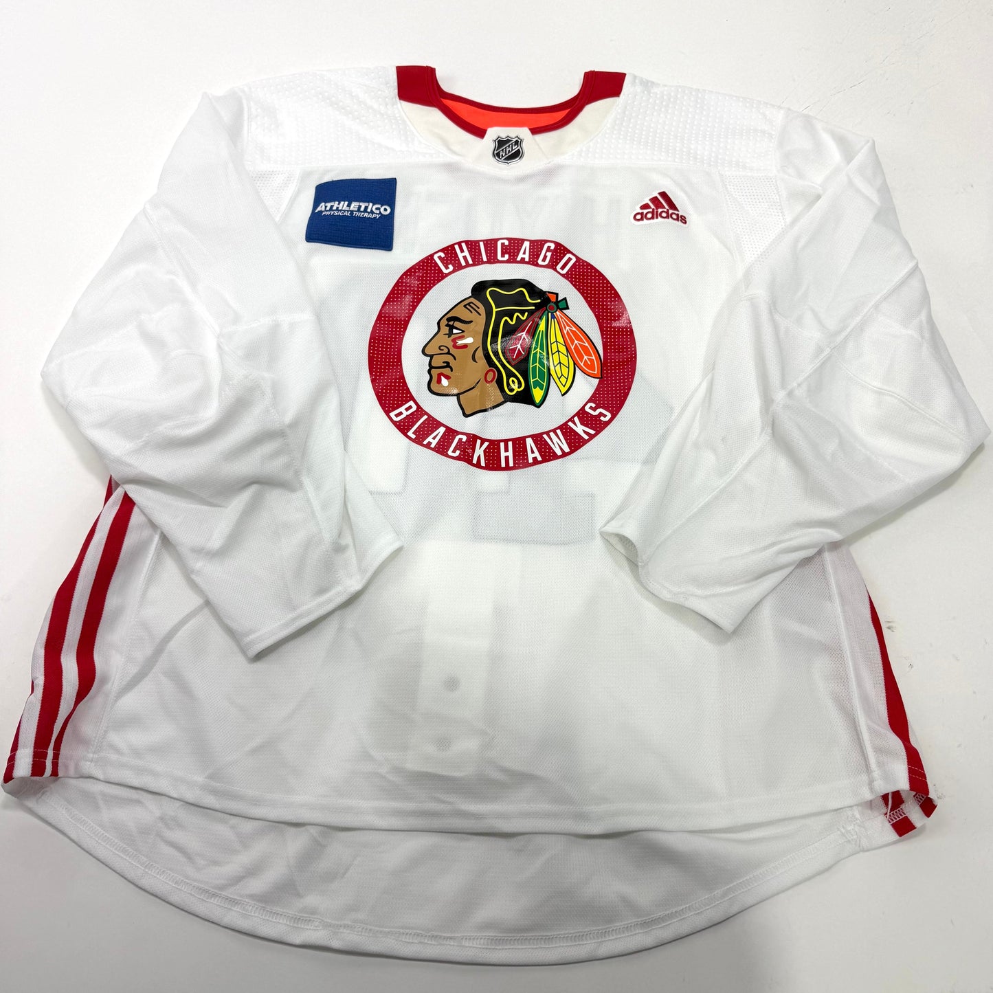 Used White Chicago Blackhawks Adidas MIC Practice Jersey | Size 58 | Hayden #40 - Top Flight Hockey