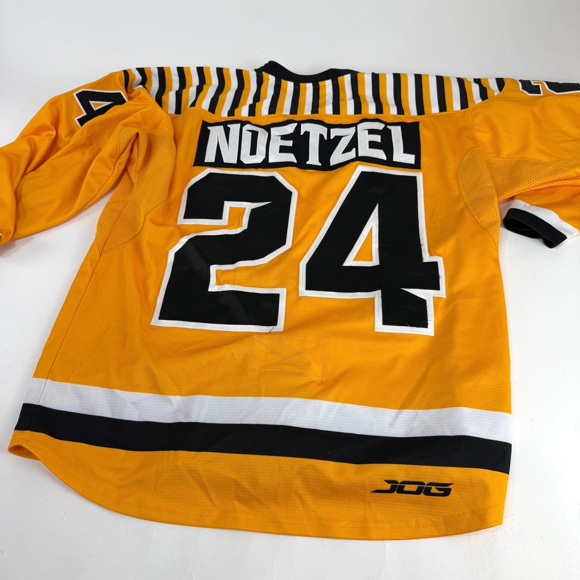 Yellow JOG Adrian College Game Jersey | Size 52 | Noetzel #24 - Top Flight Hockey