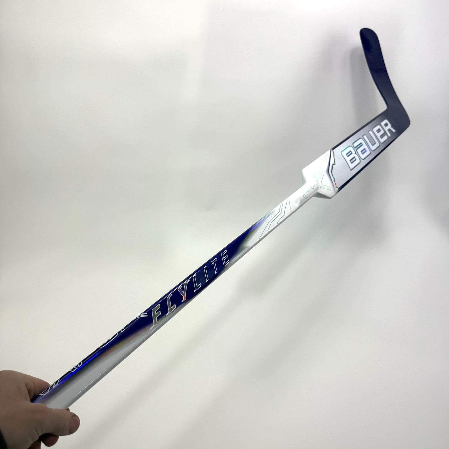 New Regular Purple and White Bauer Flylite Goalie Stick | 25.5" Paddle P31C Curve | BH430 - Top Flight Hockey
