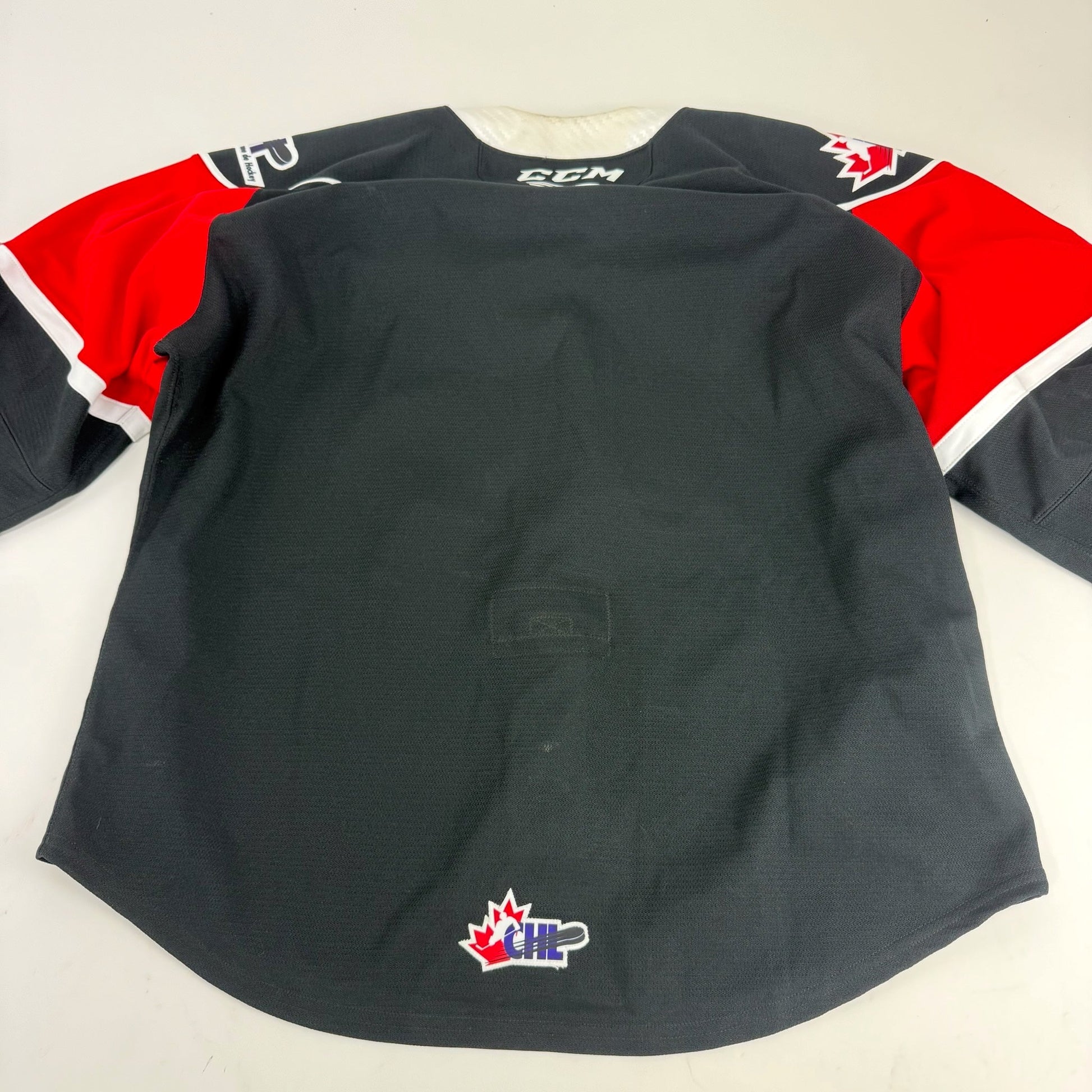 Used Black/Red/White QMJHL Jersey | Size 56 | J693 - Top Flight Hockey