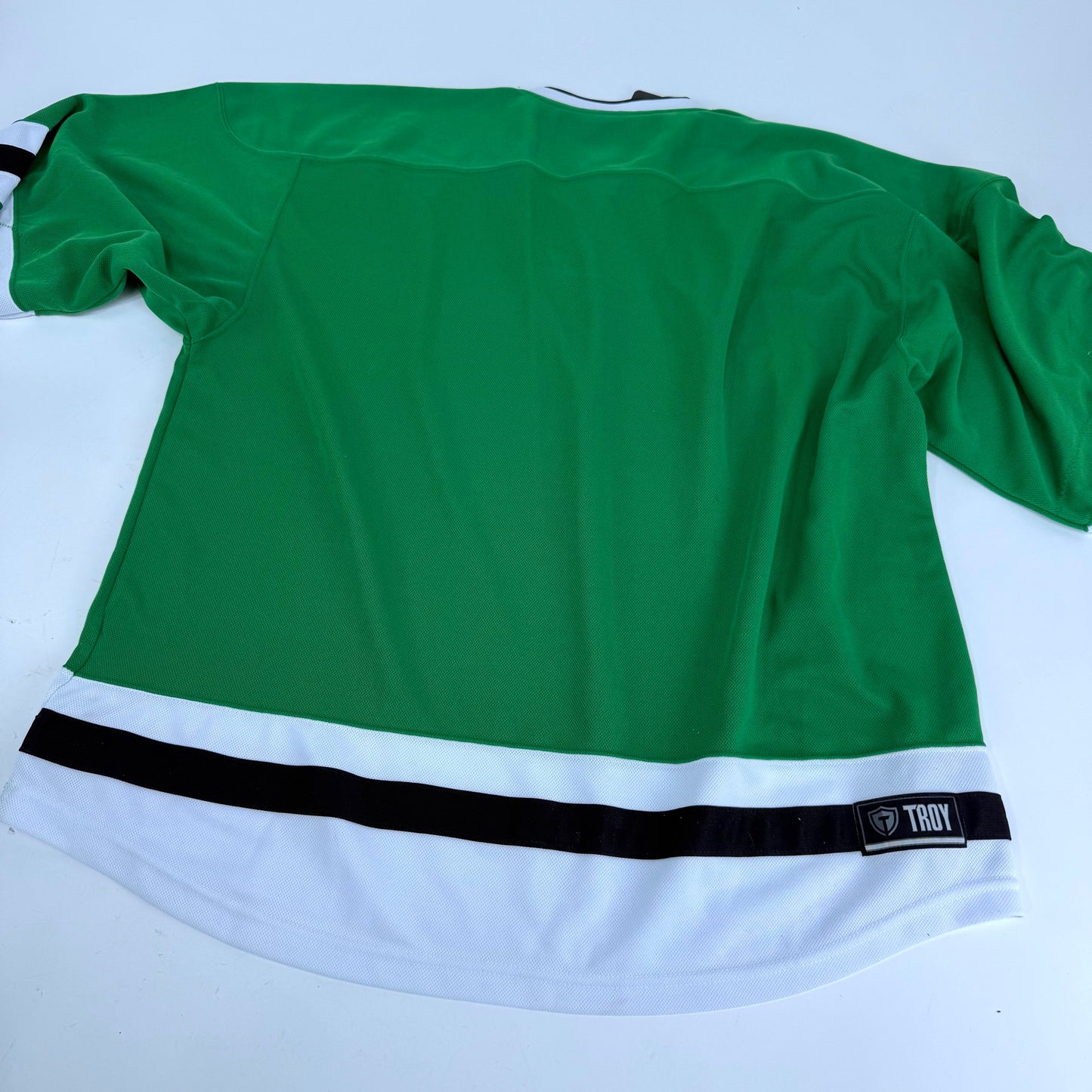 New Green, White, and Black Troy Blank Game Jersey | XL