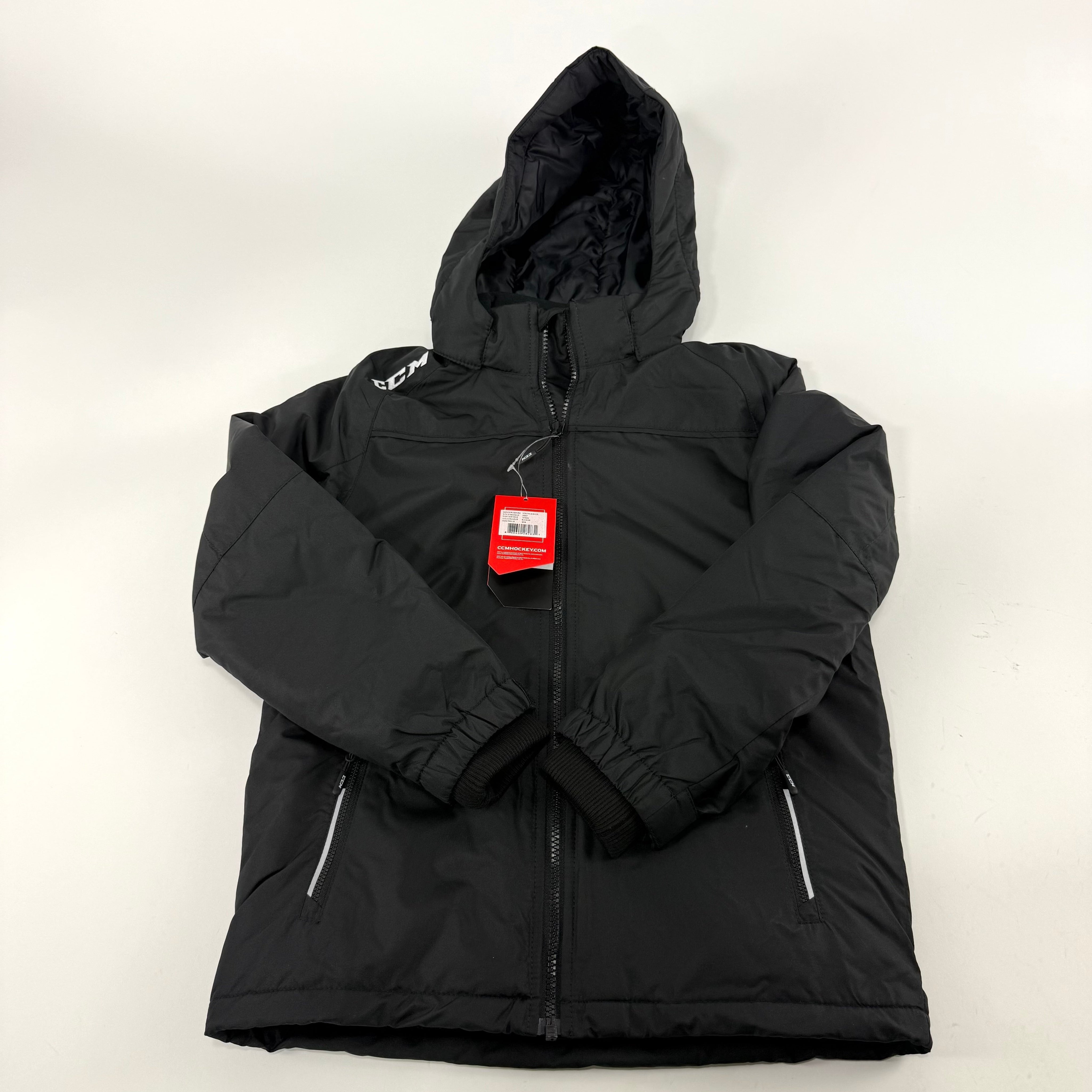 New Black CCM Youth Team Winter Jacket | Youth M | #888600282831 - Top Flight Hockey
