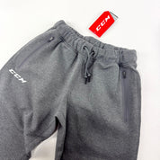New Dark Grey CCM Youth Premium Tapered Fleece Pant | Youth L | #191520015626