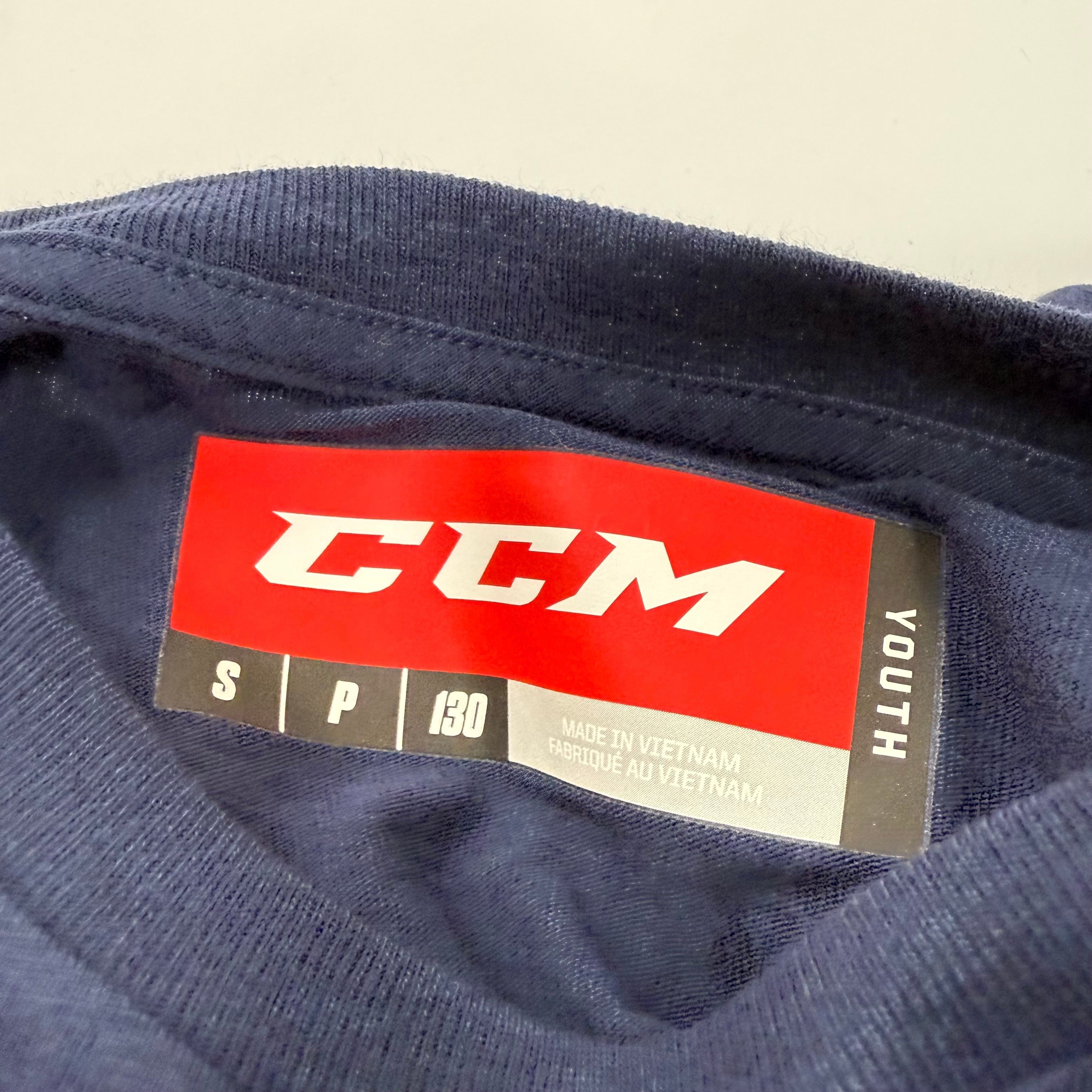 New Navy CCM Youth Team Premium Essential T Shirt | Youth S | #191520016630 - Top Flight Hockey