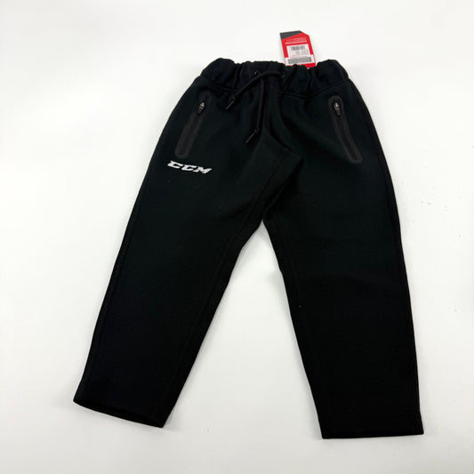 New Black CCM Youth Premium Tapered Fleece Pant | Youth XXS | #191520015428