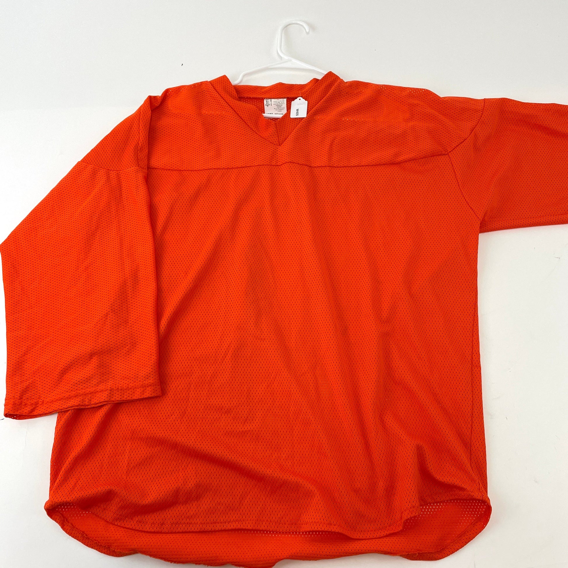 Used Orange Mesh Practice Jersey | Size Adult Large | W435 - Top Flight Hockey